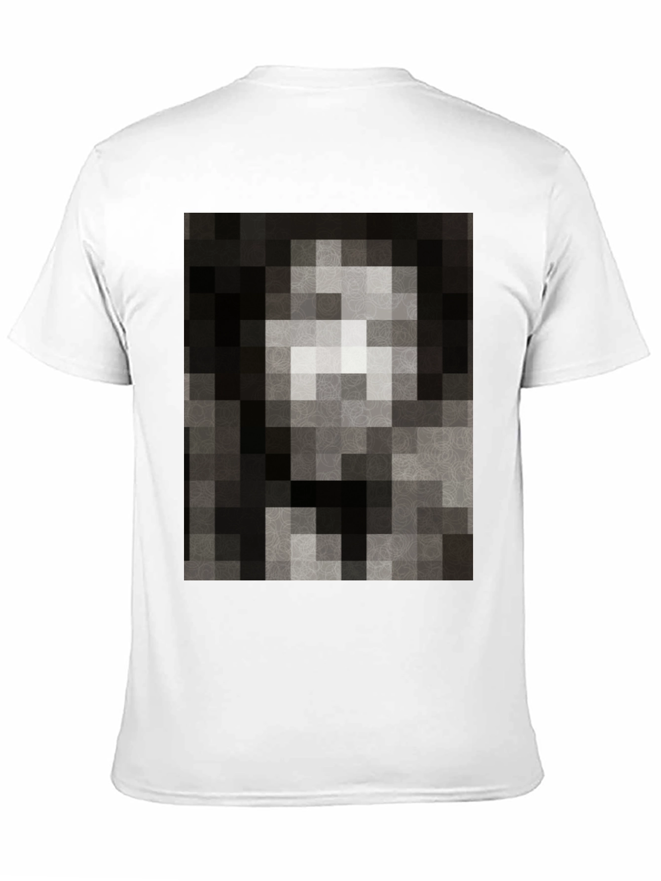 Pixelated Mona Lisa Black T-Shirt