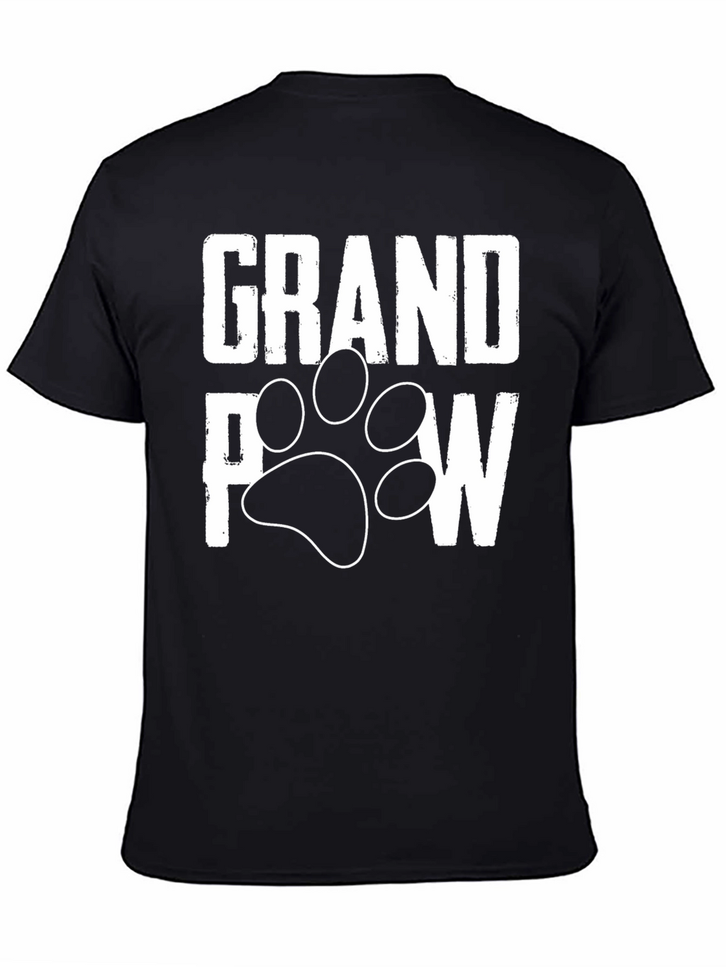 Grandpaw Dog Paw Print T-Shirt - Black