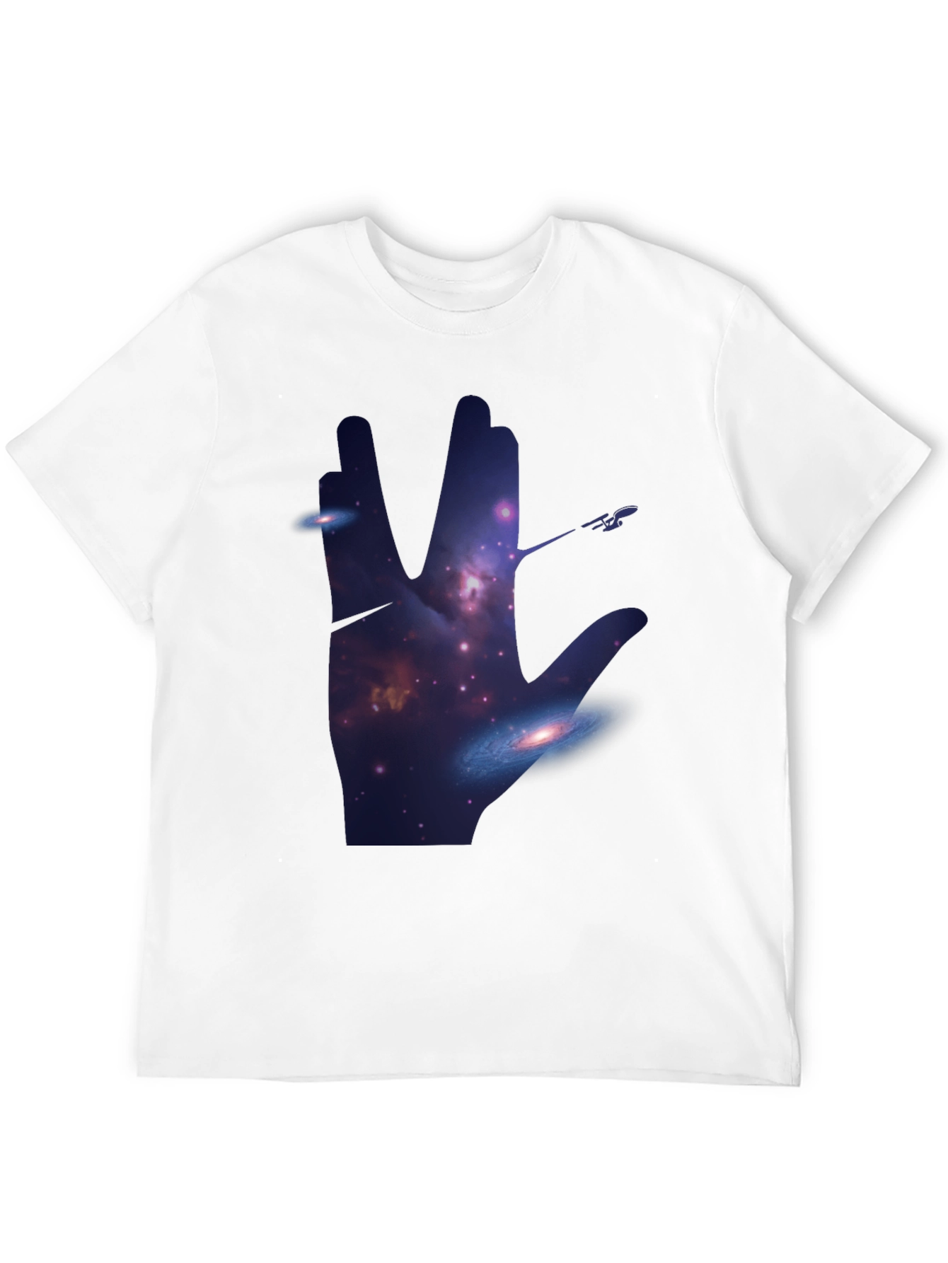 Star Trek Vulcan Salute Galaxy T-Shirt