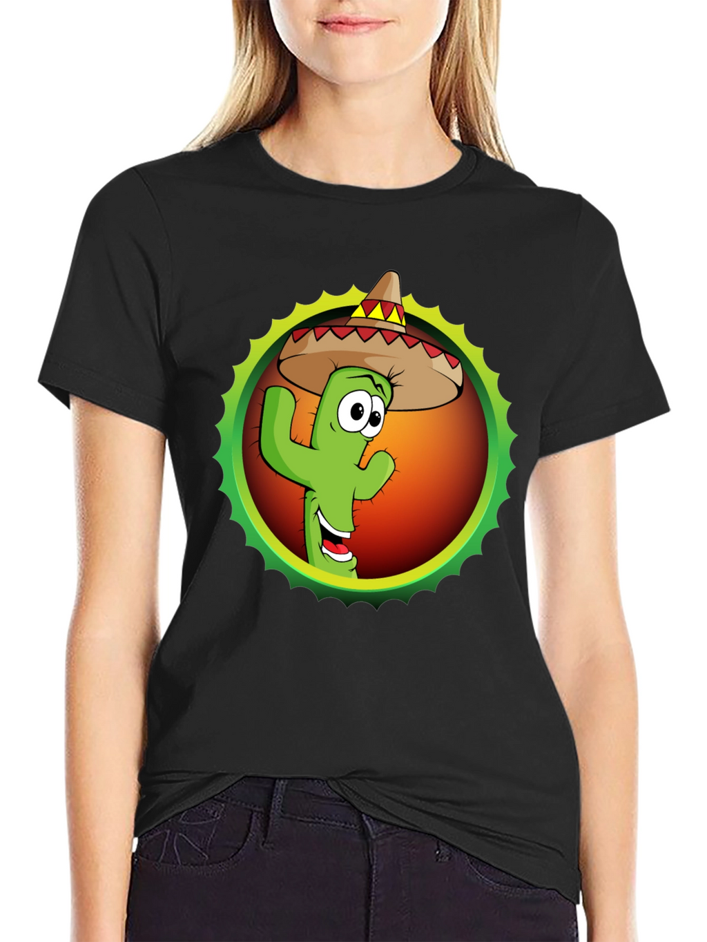 Cactus Sombrero Graphic T-Shirt