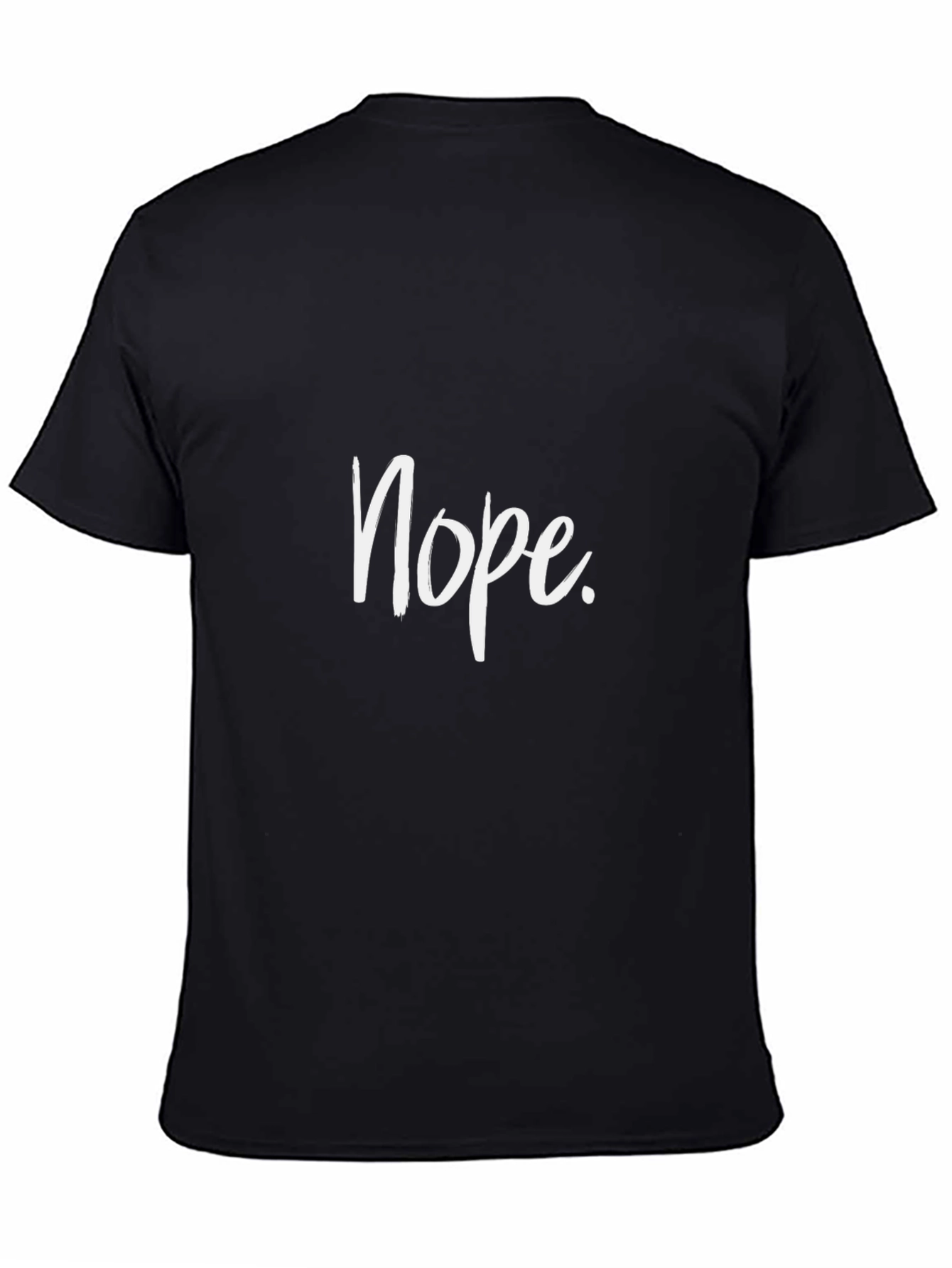 Nope Graphic Tee - Casual Black T-Shirt