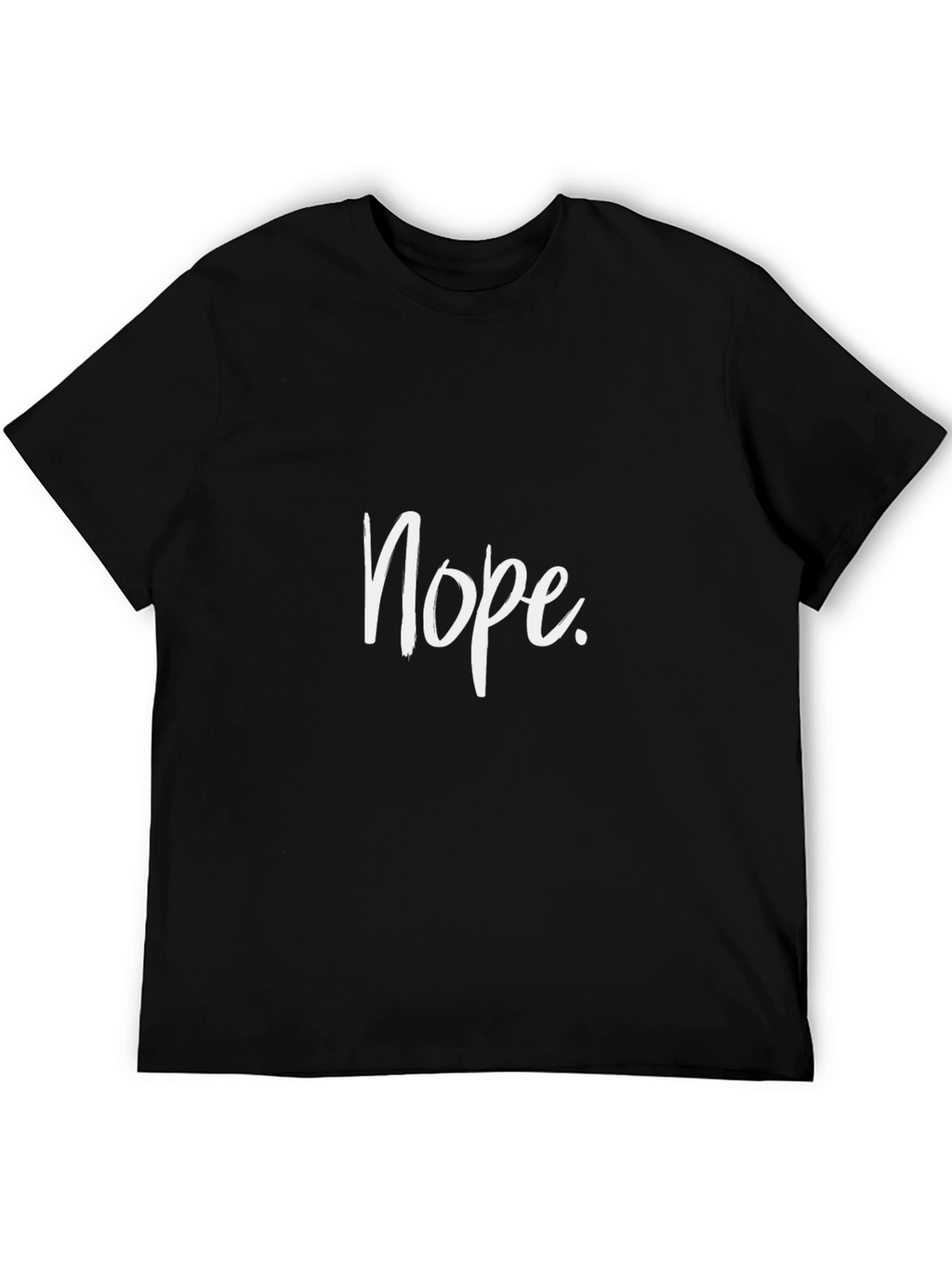 Nope Graphic Tee - Casual Black T-Shirt