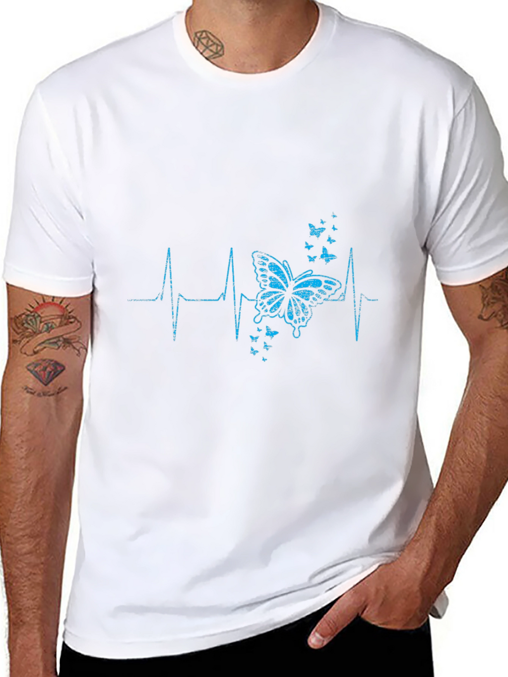 Butterfly Heartbeat T-Shirt - Stylish Graphic Tee