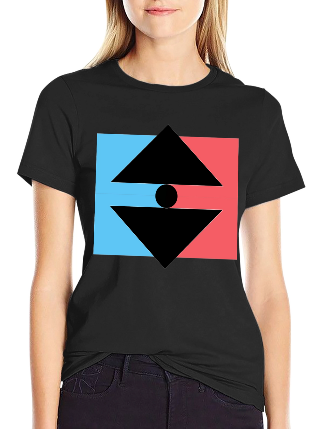 Geometric Graphic Tee - Modern Design T-Shirt