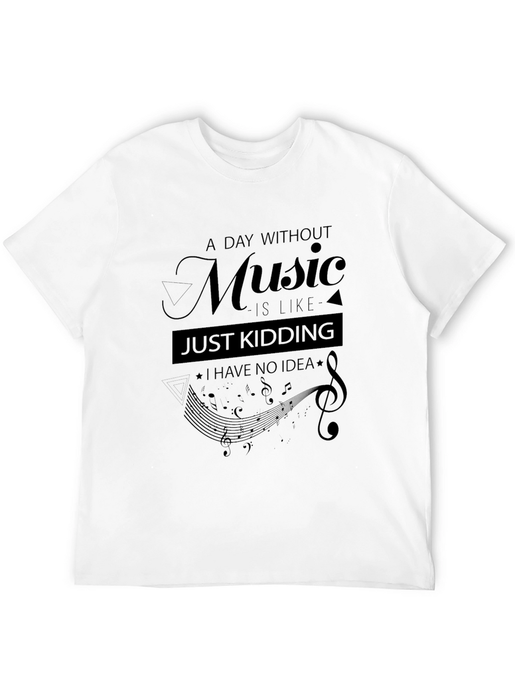 Music Lovers Black Graphic Tee