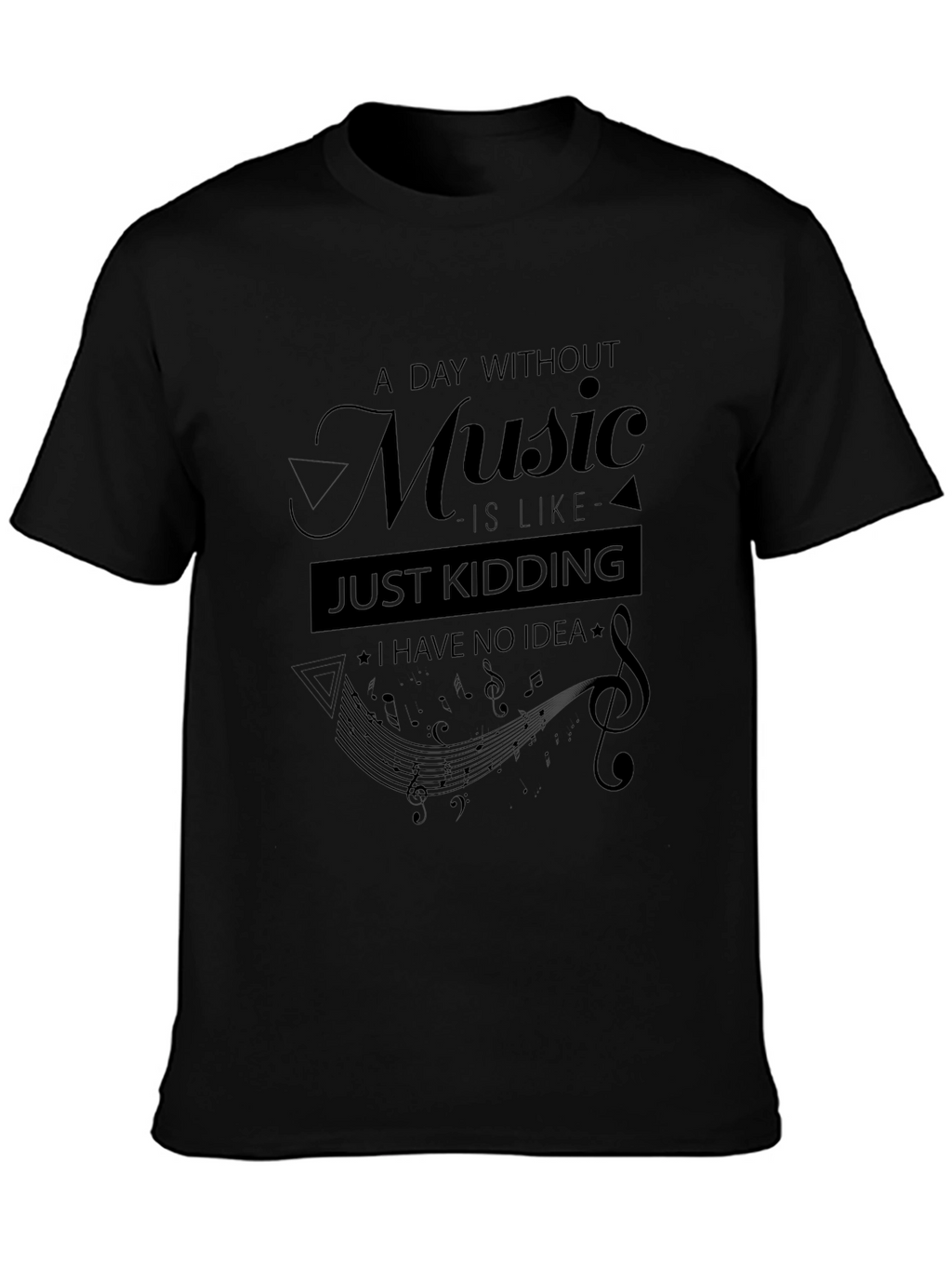 Music Lovers Black Graphic Tee