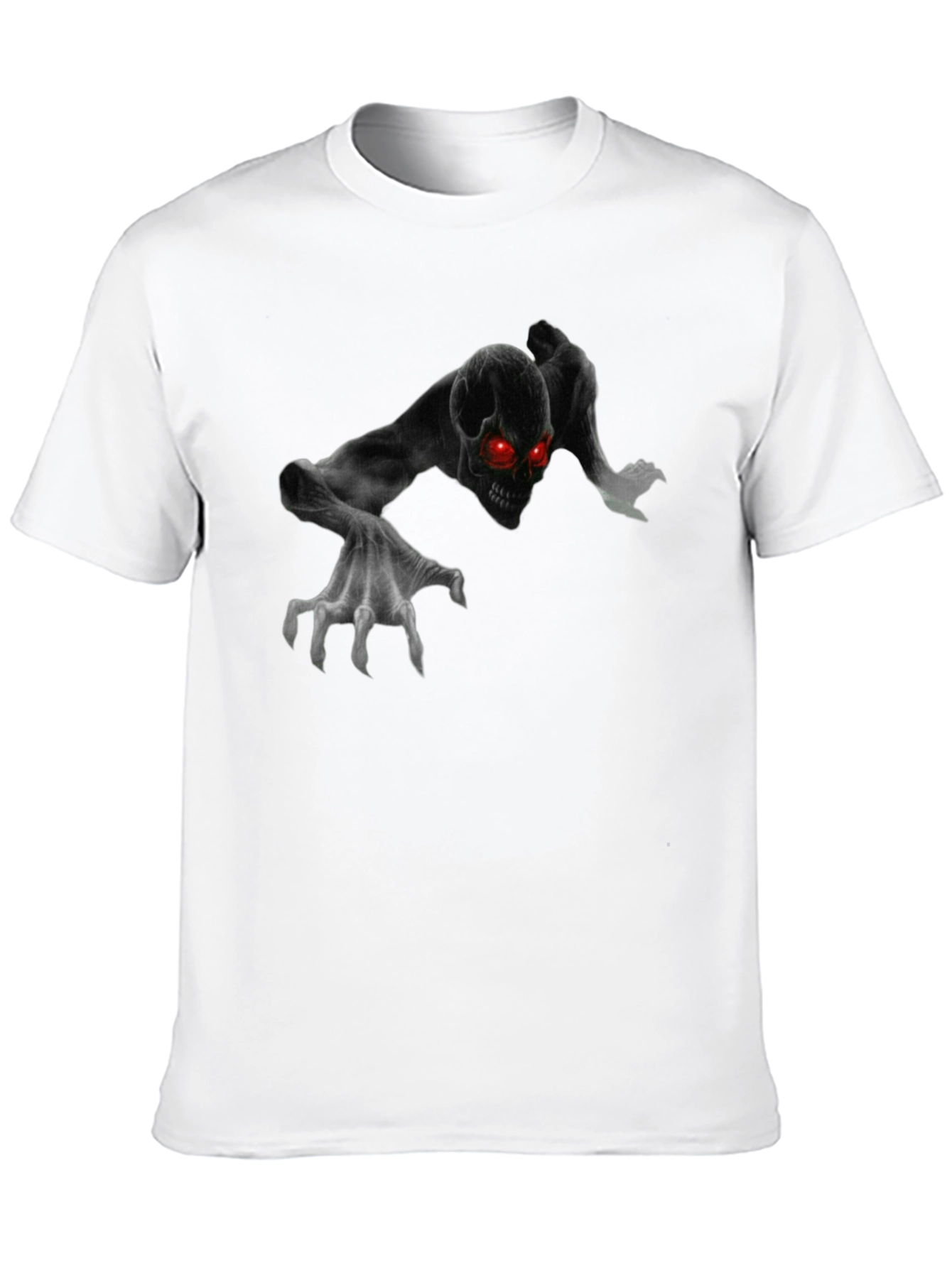Creepy Skull Crawl Graphic T-Shirt - Mens Black Tee