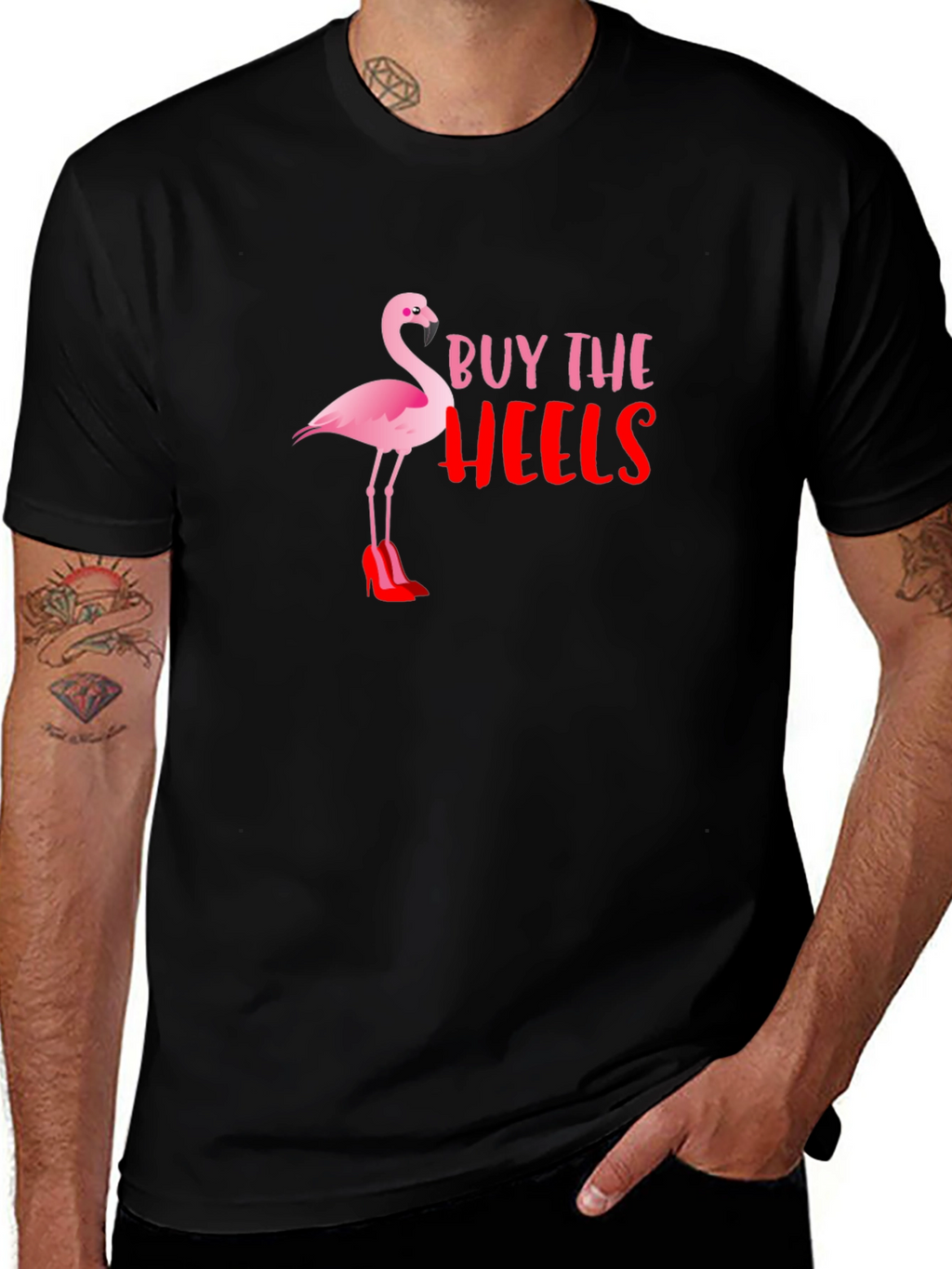 Buy The Heels Flamingo Graphic T-Shirt
