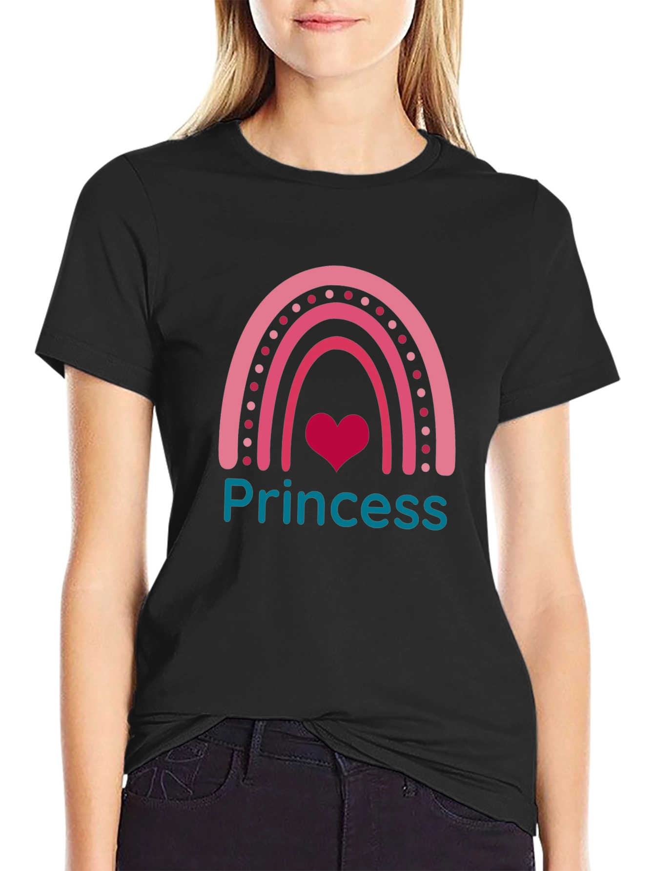 Princess Rainbow Heart T-Shirt - Cute & Stylish!