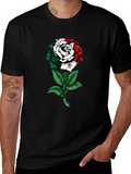 Mexican Flag Rose Graphic T-Shirt
