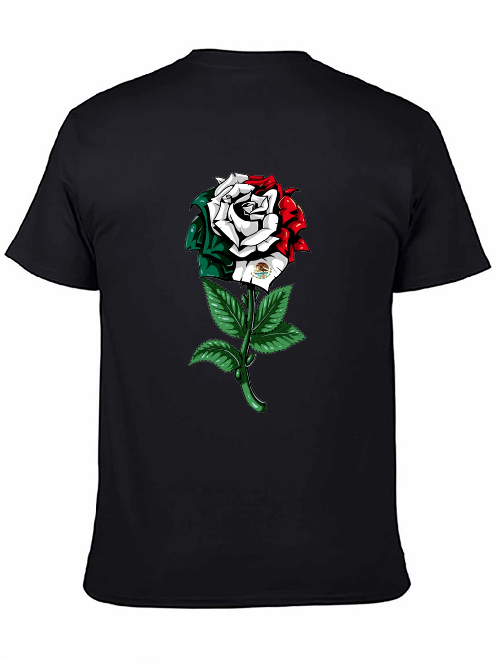 Mexican Flag Rose Graphic T-Shirt