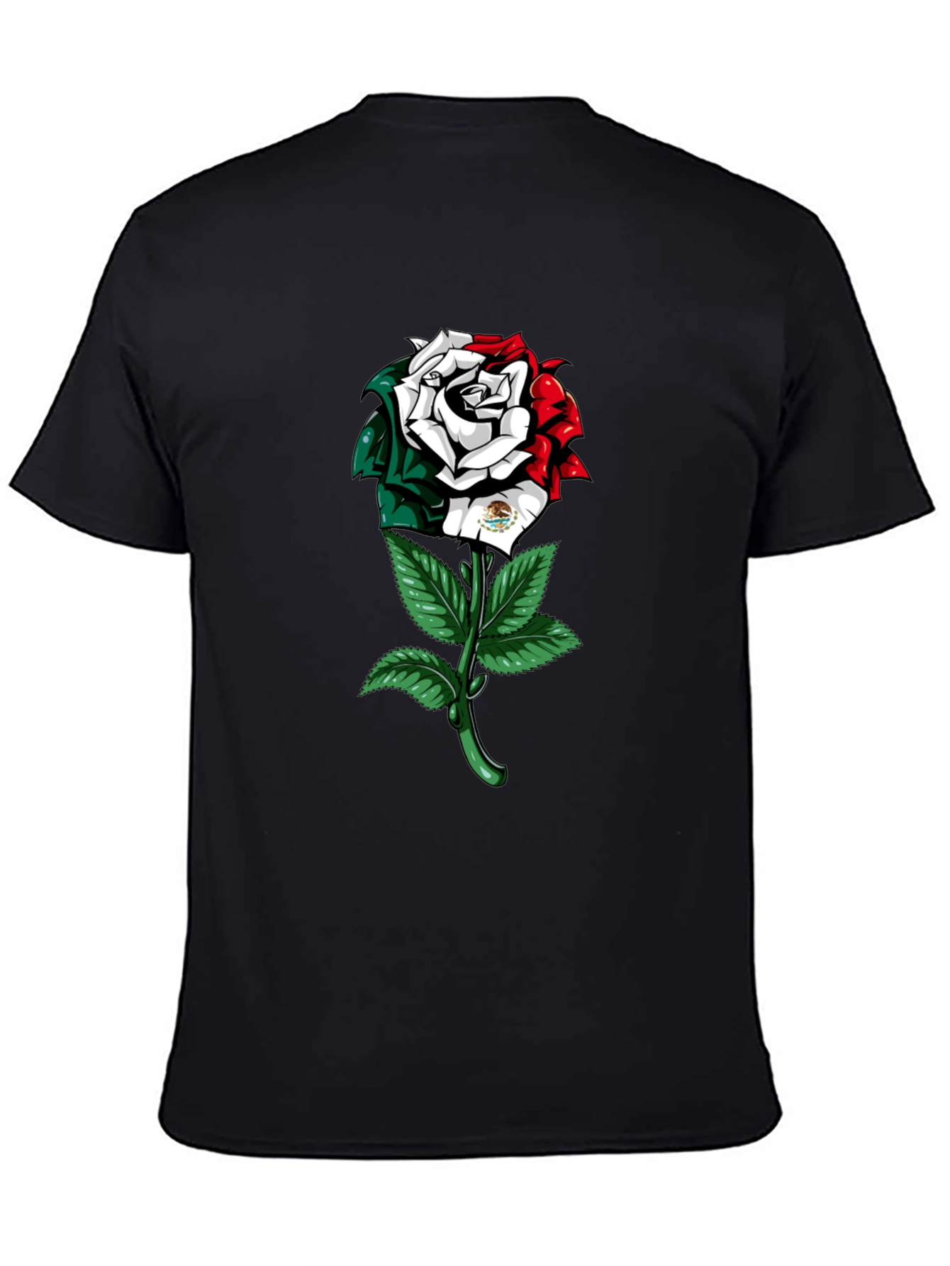 Mexican Flag Rose Graphic T-Shirt
