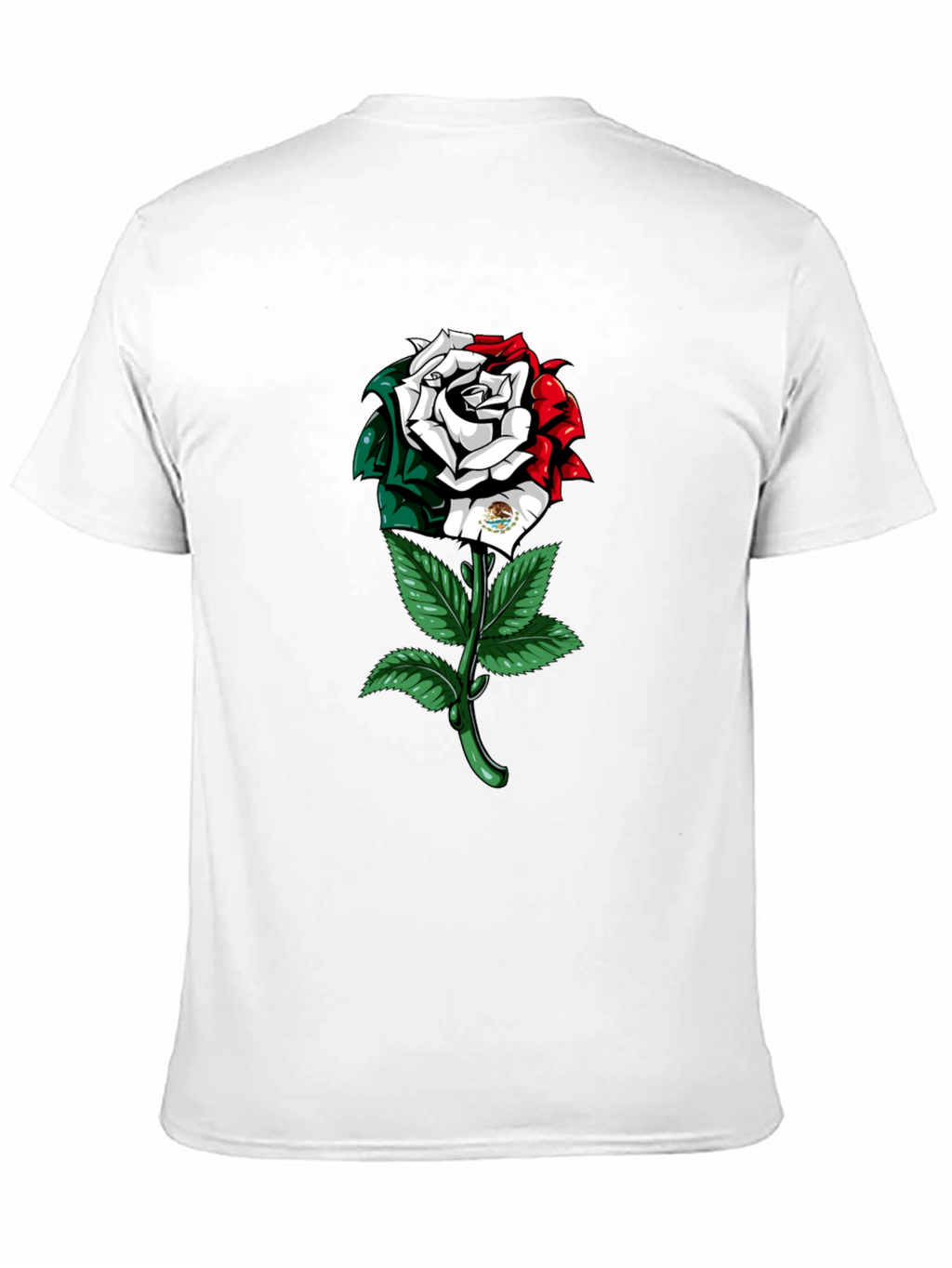 Mexican Flag Rose Graphic T-Shirt