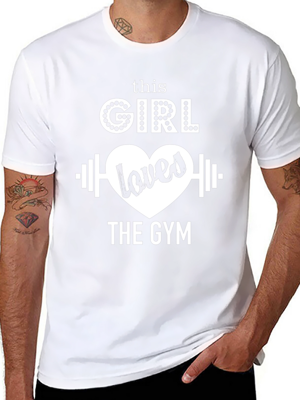 This Girl Loves The Gym Black Graphic T-Shirt