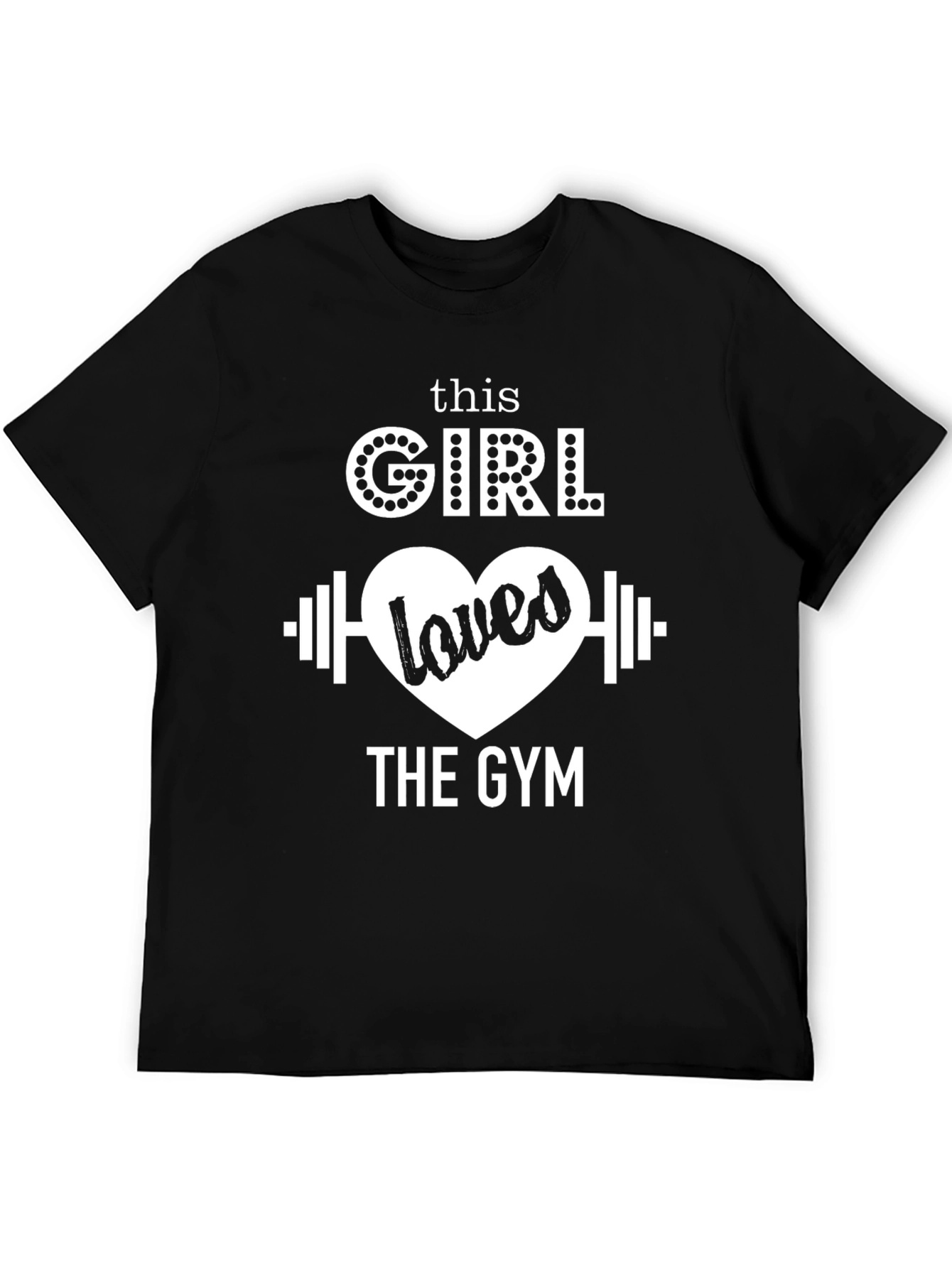 This Girl Loves The Gym Black Graphic T-Shirt