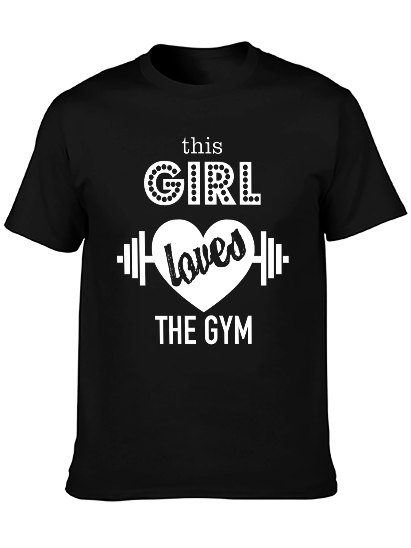 This Girl Loves The Gym Black Graphic T-Shirt