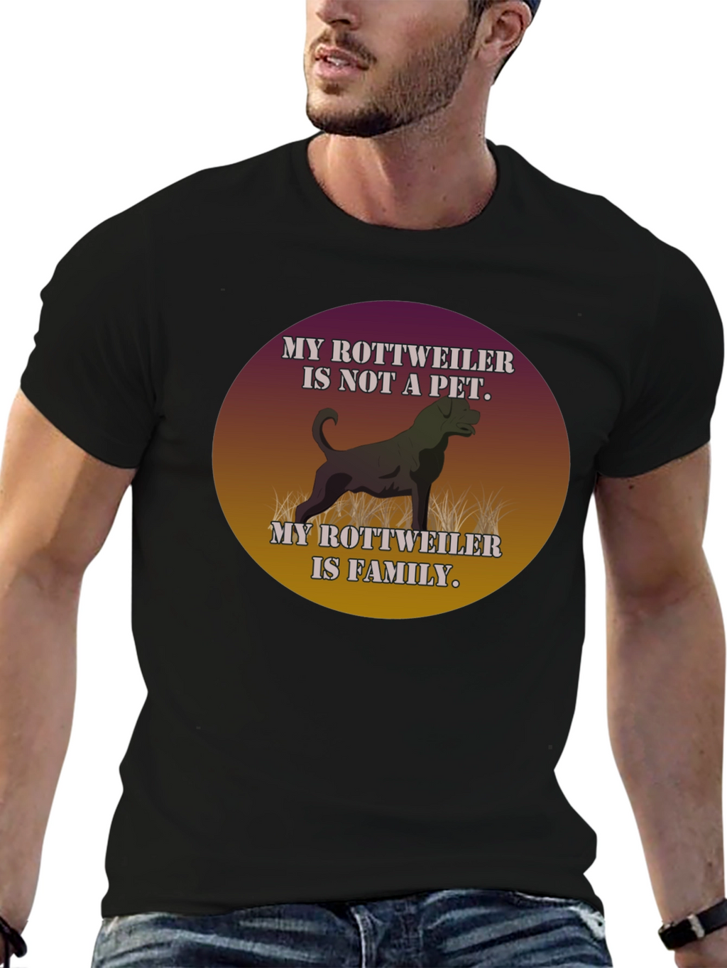 Rottweiler Family T-Shirt Dog Lover Tee
