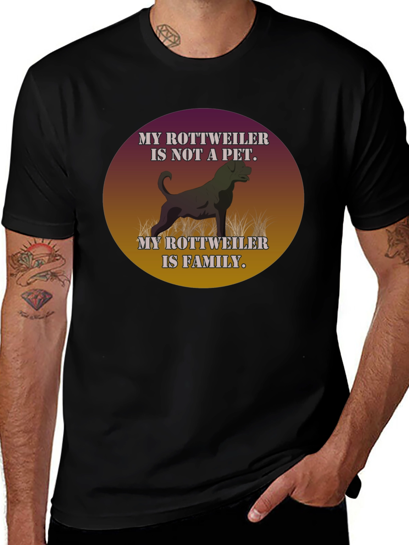 Rottweiler Family T-Shirt Dog Lover Tee