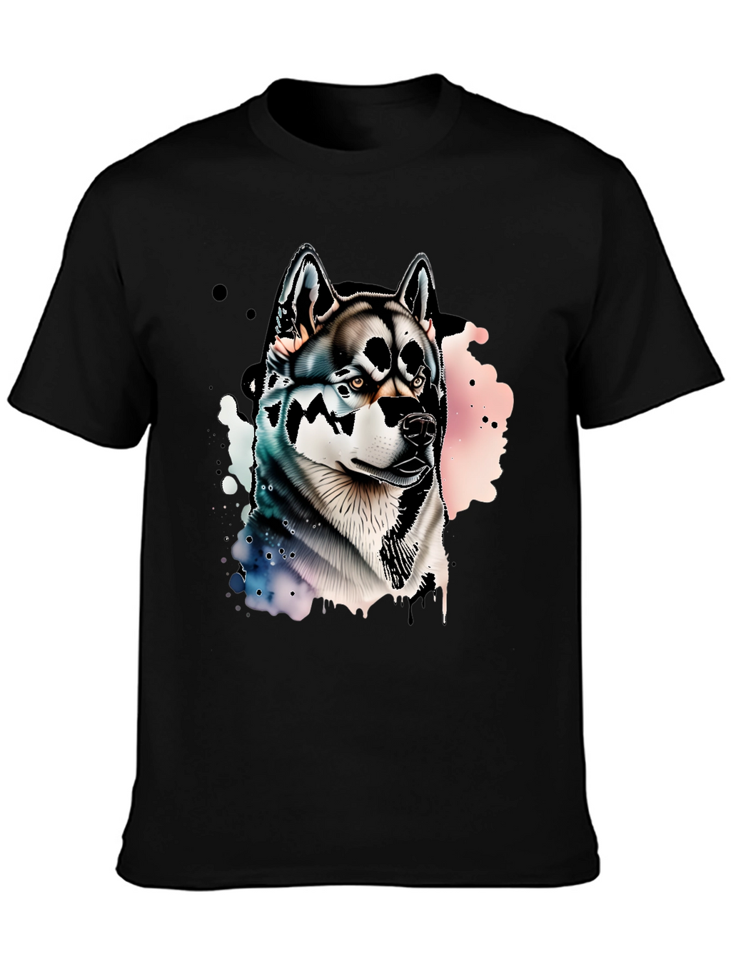 Mens Black Husky Graphic Tee