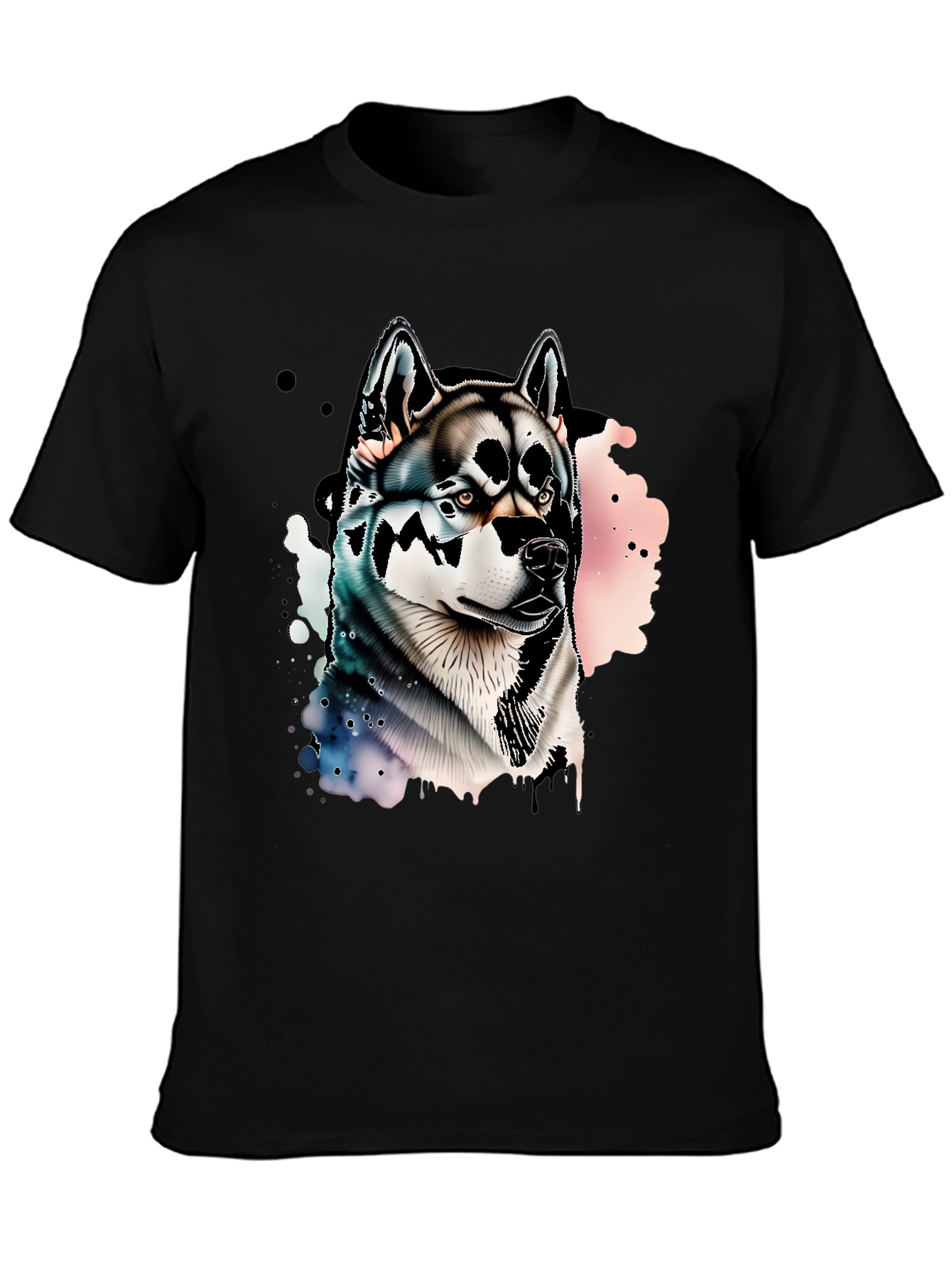 Mens Black Husky Graphic Tee
