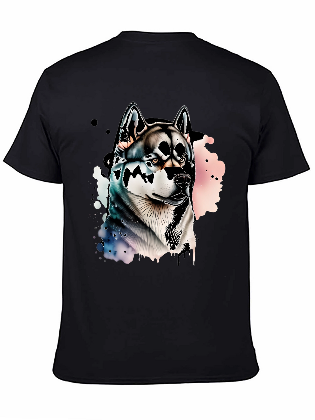 Mens Black Husky Graphic Tee