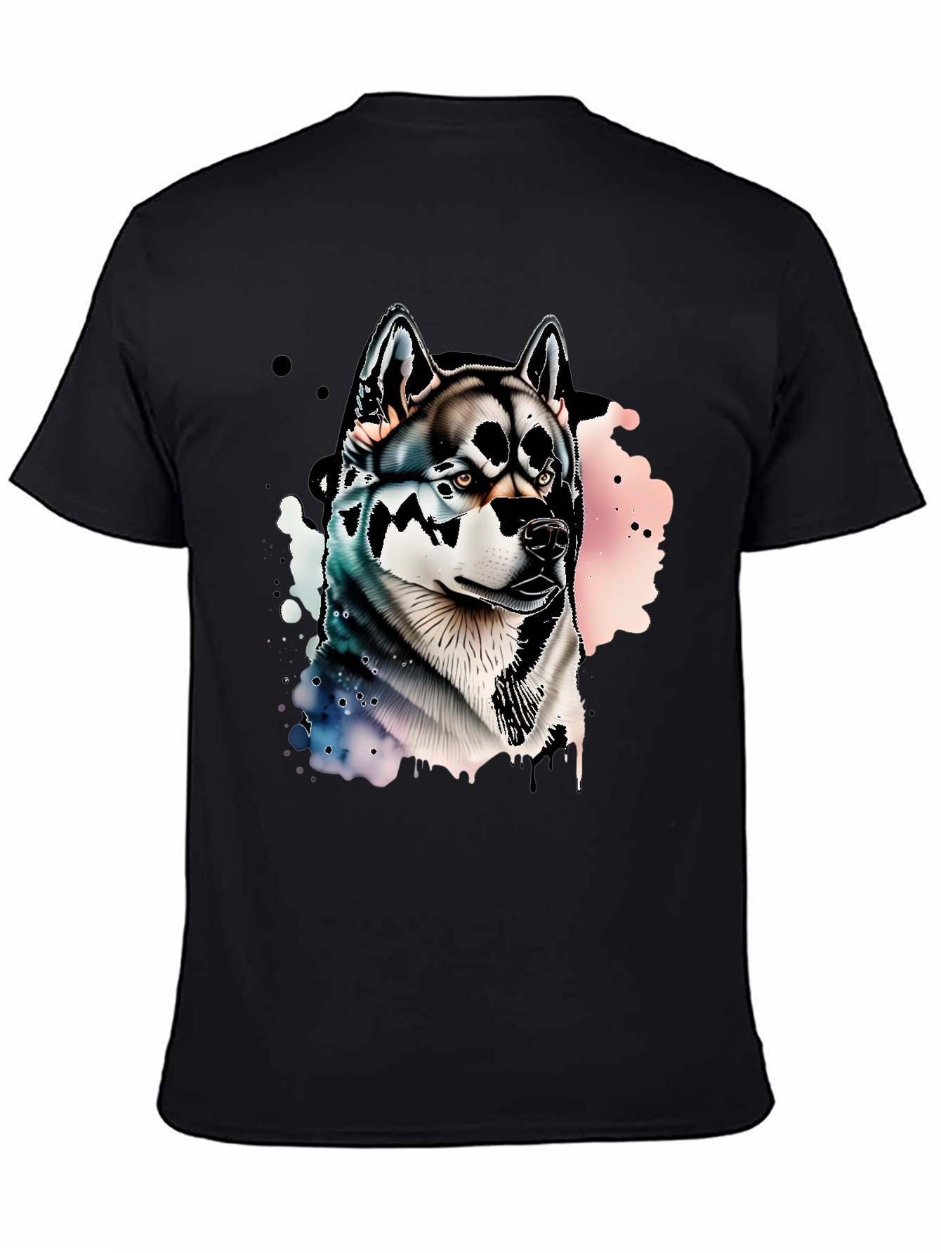 Mens Black Husky Graphic Tee