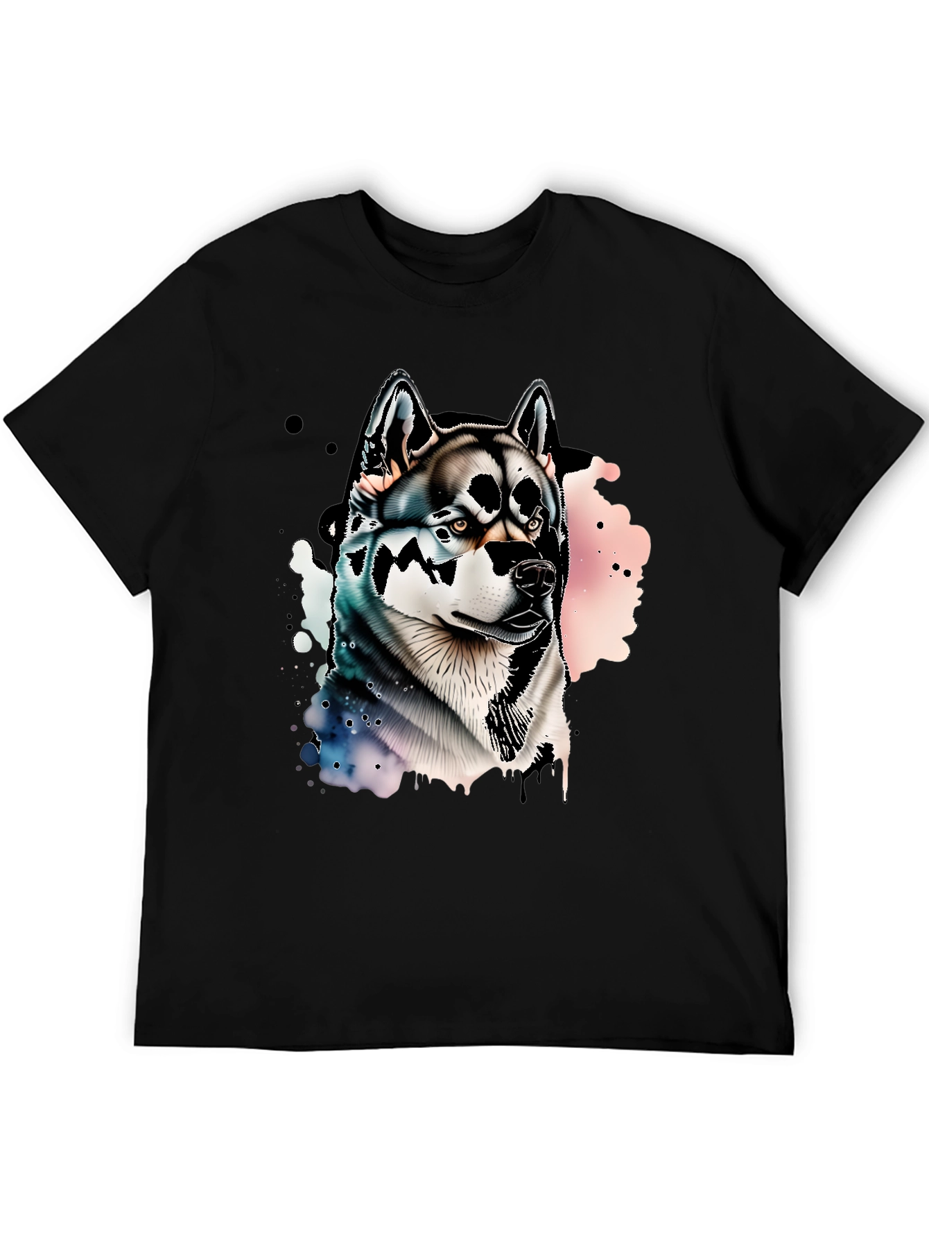Mens Black Husky Graphic Tee