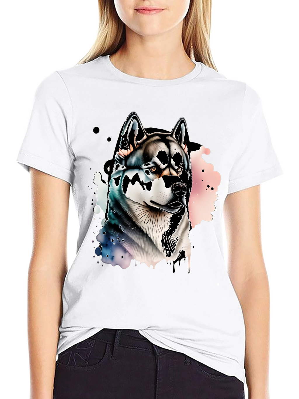 Mens Black Husky Graphic Tee