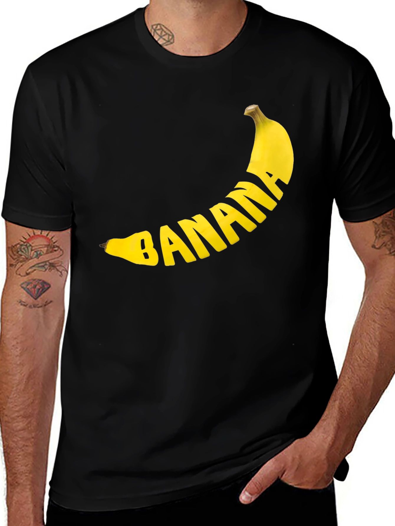 Banana Graphic Print Tee - Quirky Fruit T-Shirt