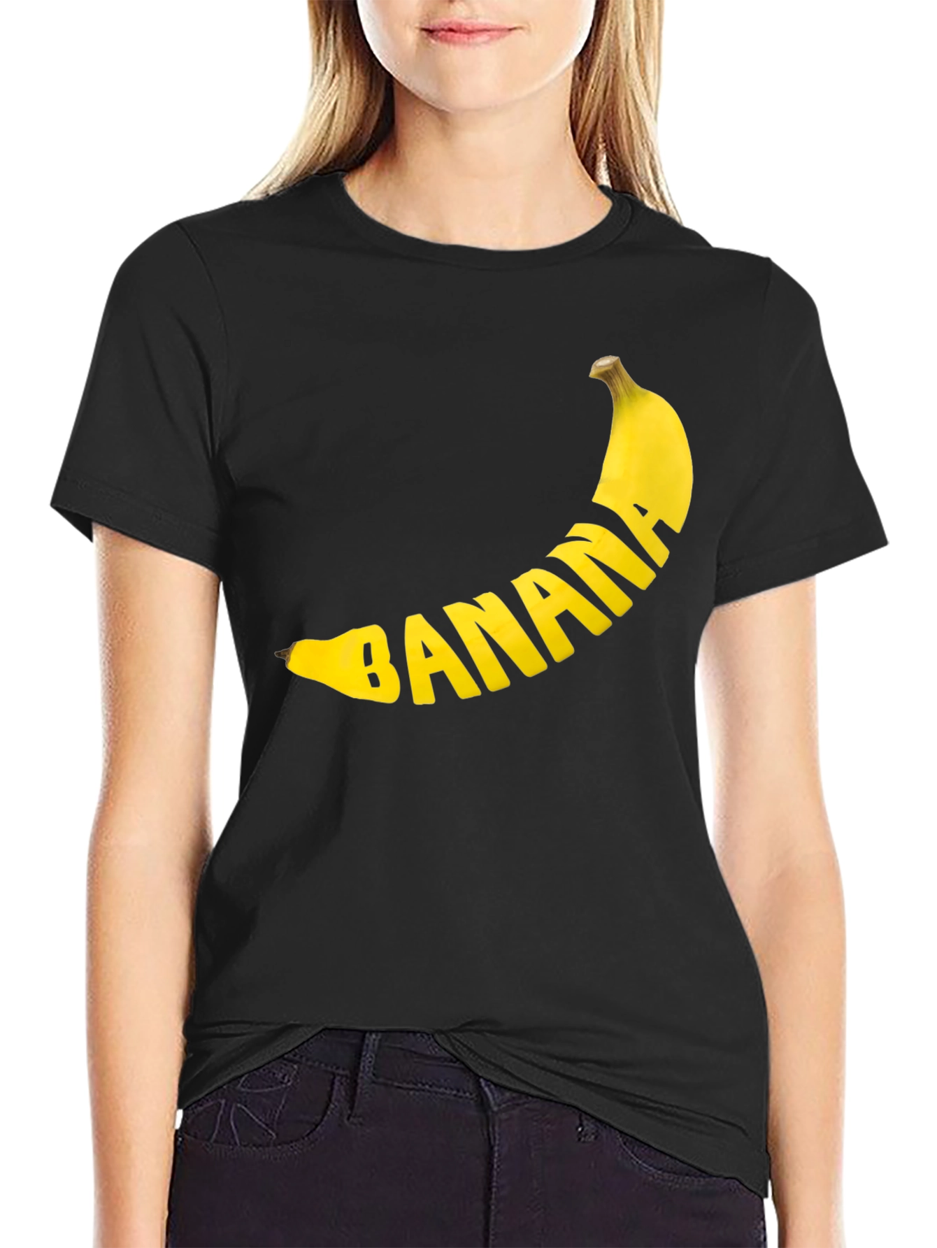 Banana Graphic Print Tee - Quirky Fruit T-Shirt