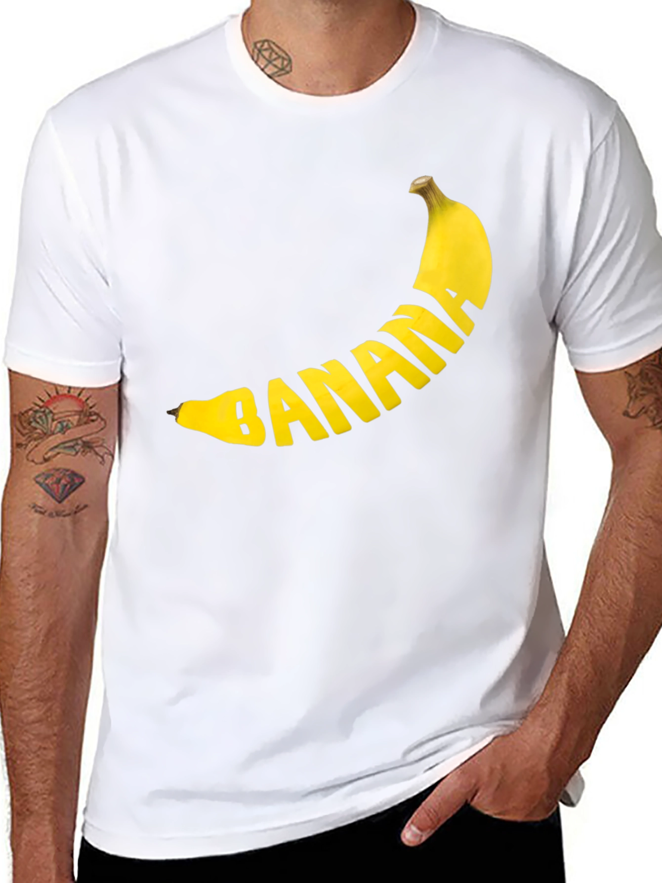 Banana Graphic Print Tee - Quirky Fruit T-Shirt