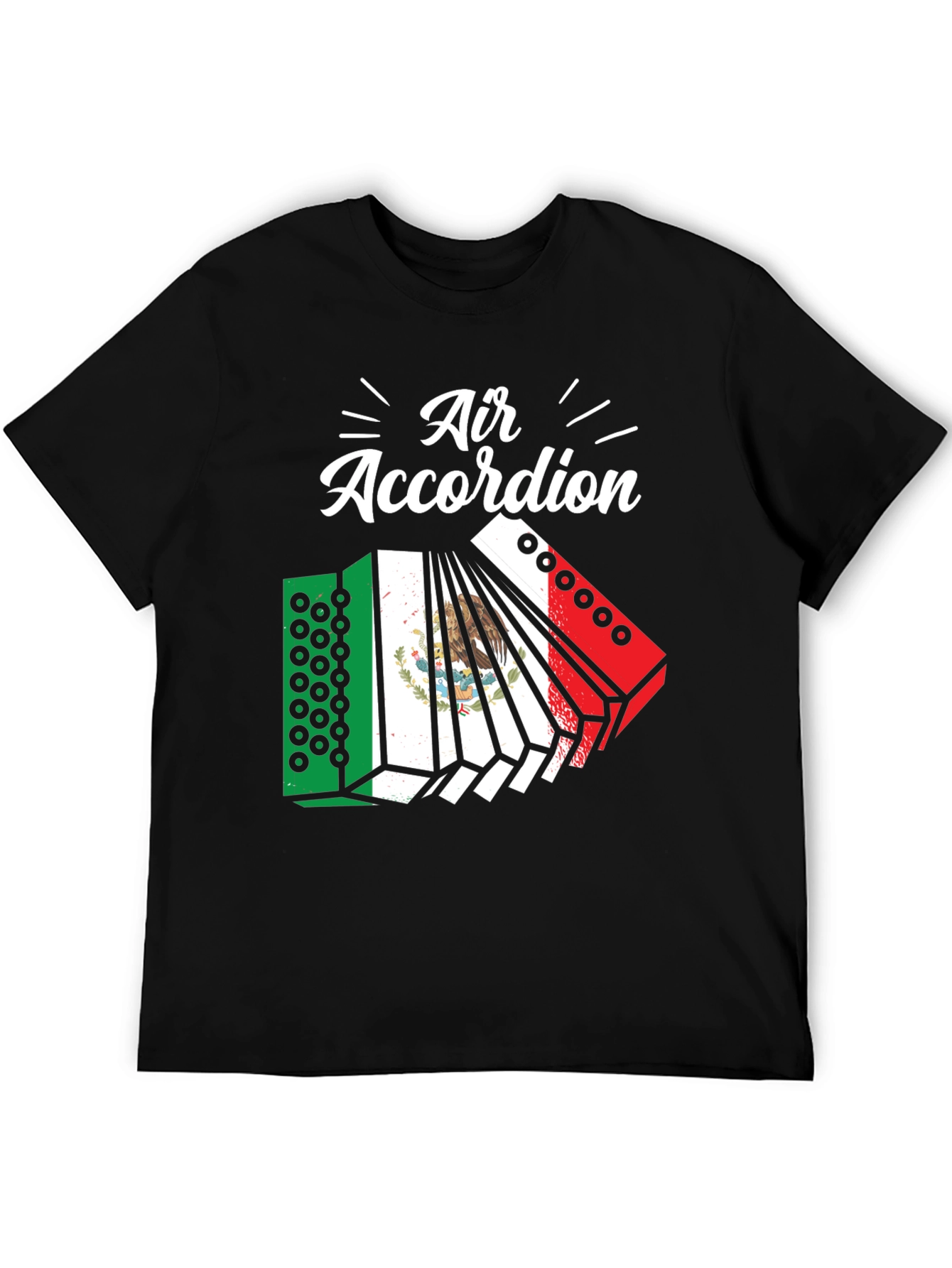 Air Accordion Tee - Black Novelty Graphic T-Shirt