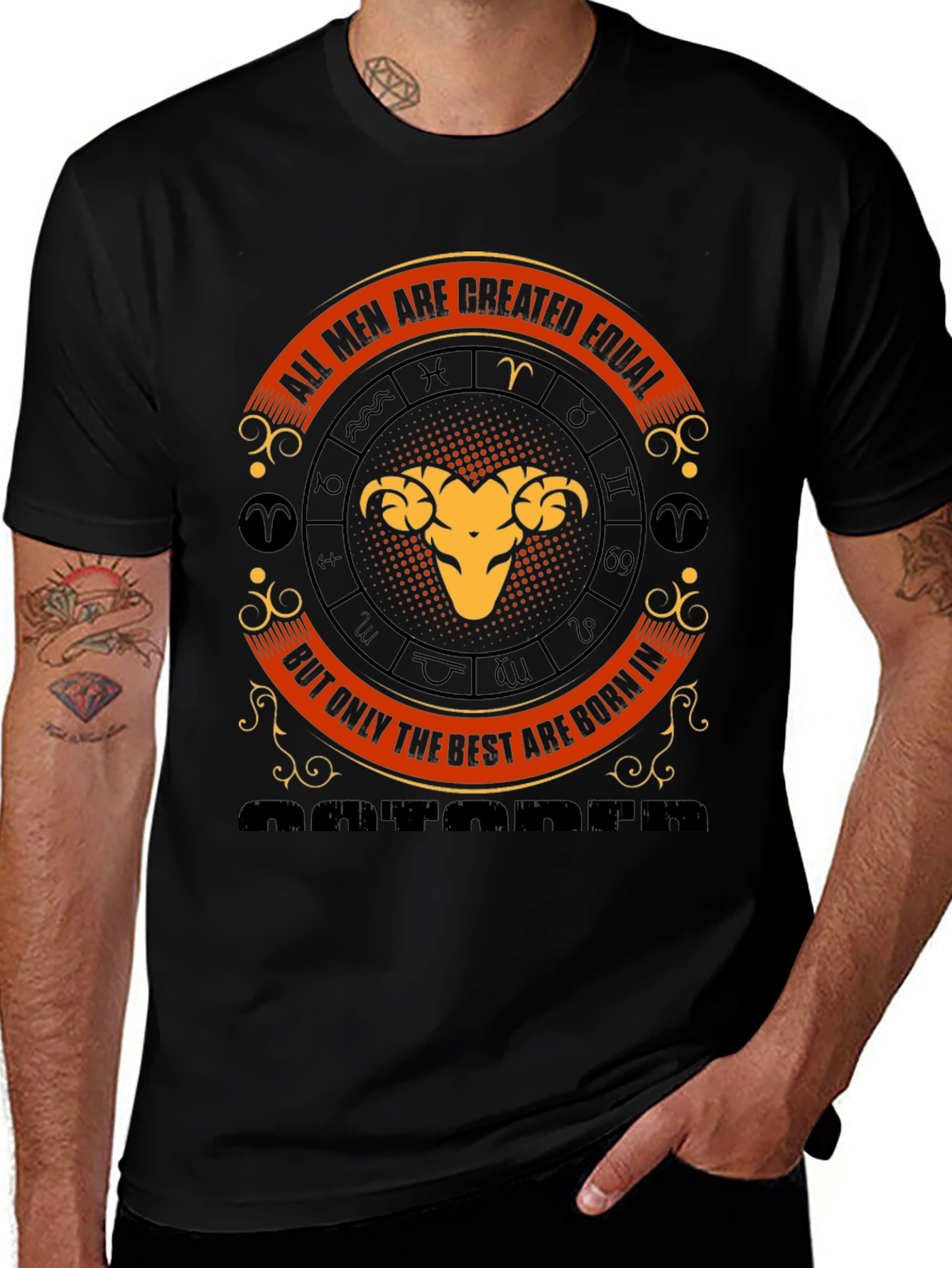 Aries Zodiac T-Shirt - Best Men Born in March April Tee