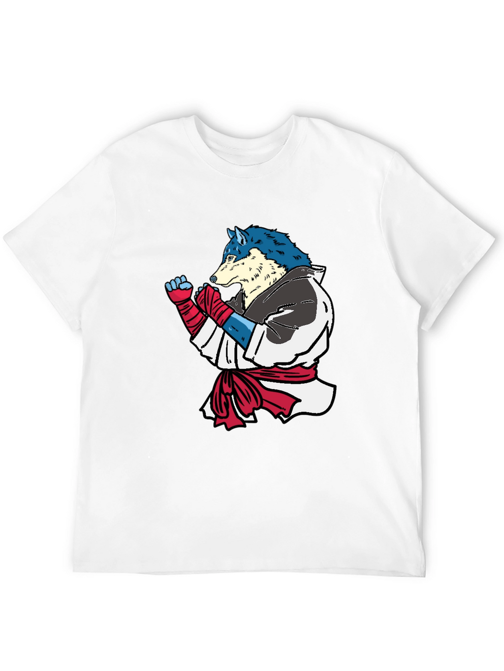 Martial Arts Wolf Graphic T-Shirt