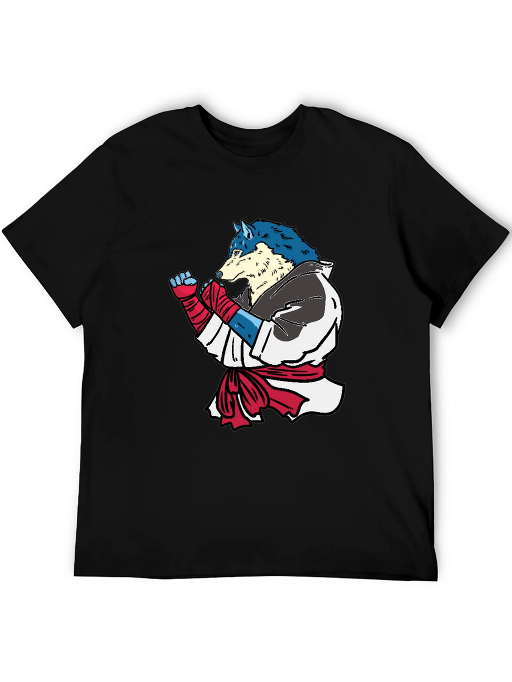Martial Arts Wolf Graphic T-Shirt