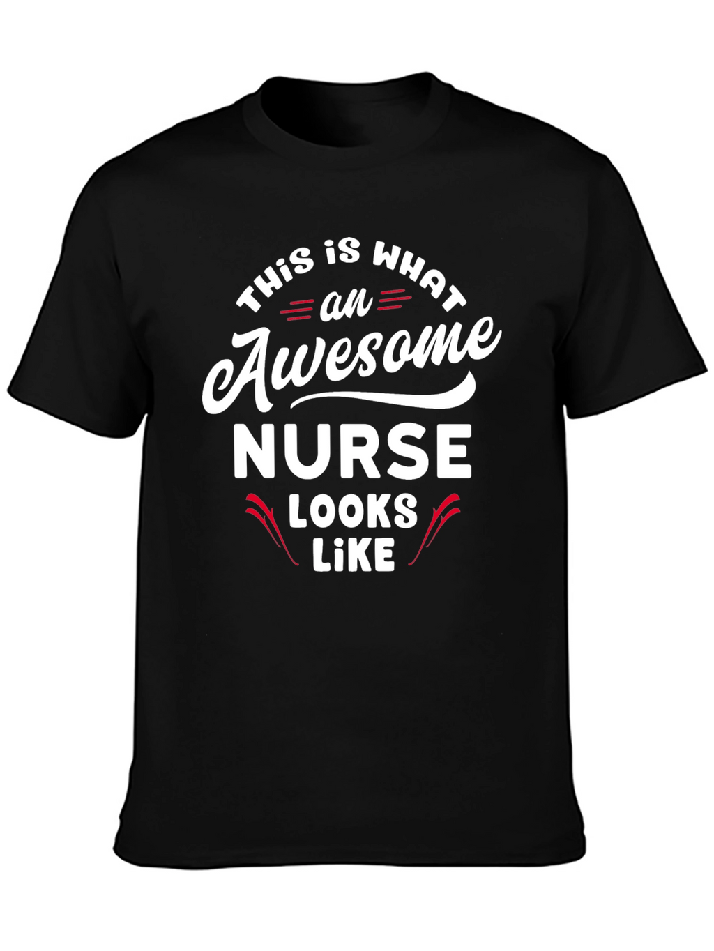 Awesome Nurse Graphic T-Shirt - Black