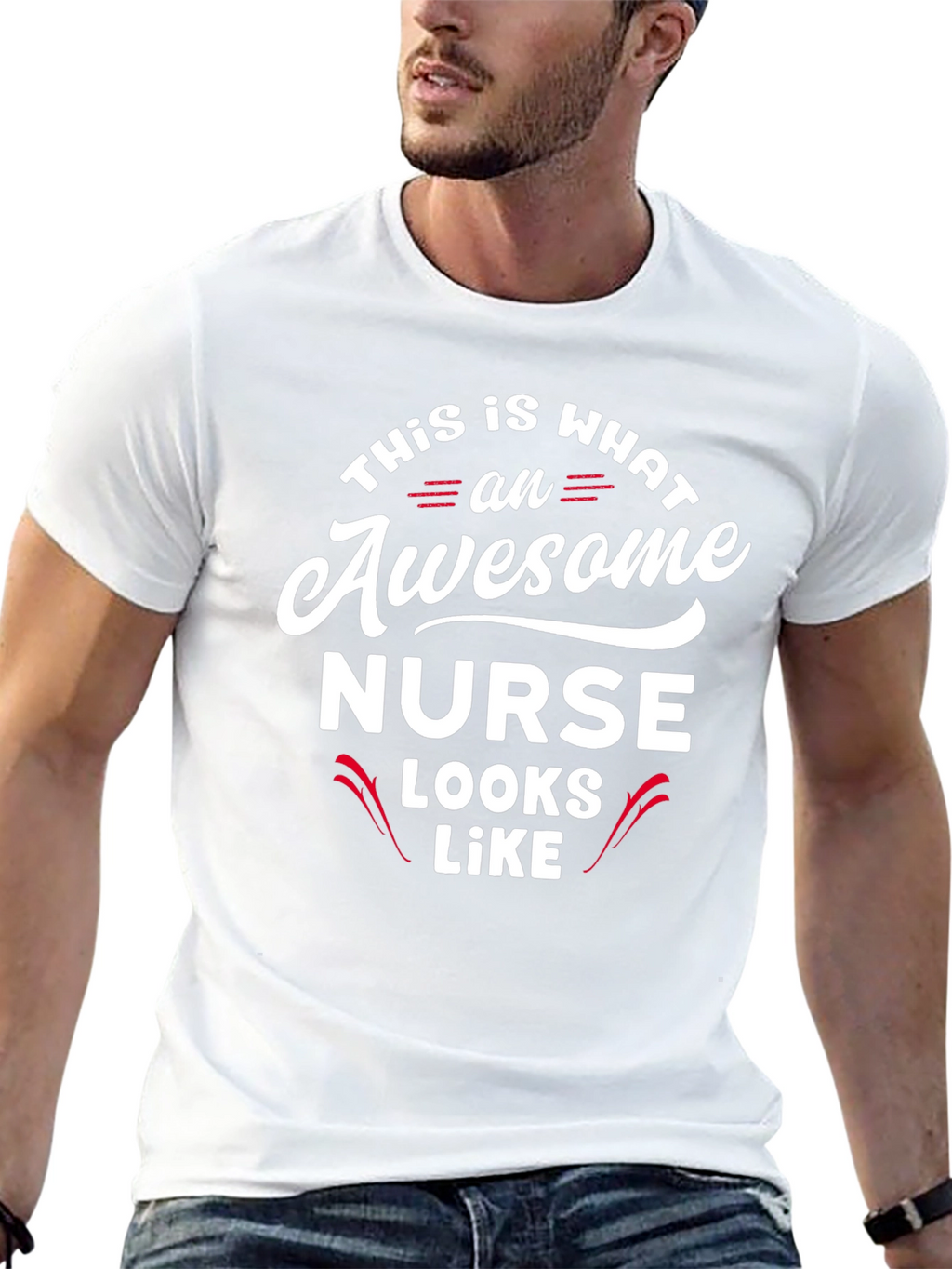 Awesome Nurse Graphic T-Shirt - Black