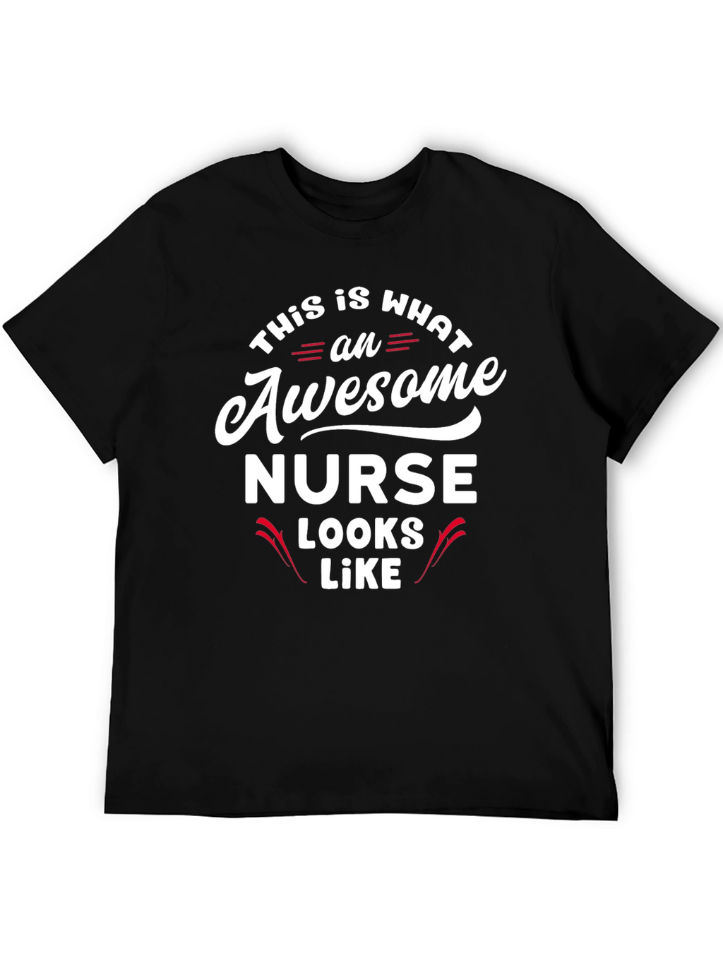 Awesome Nurse Graphic T-Shirt - Black
