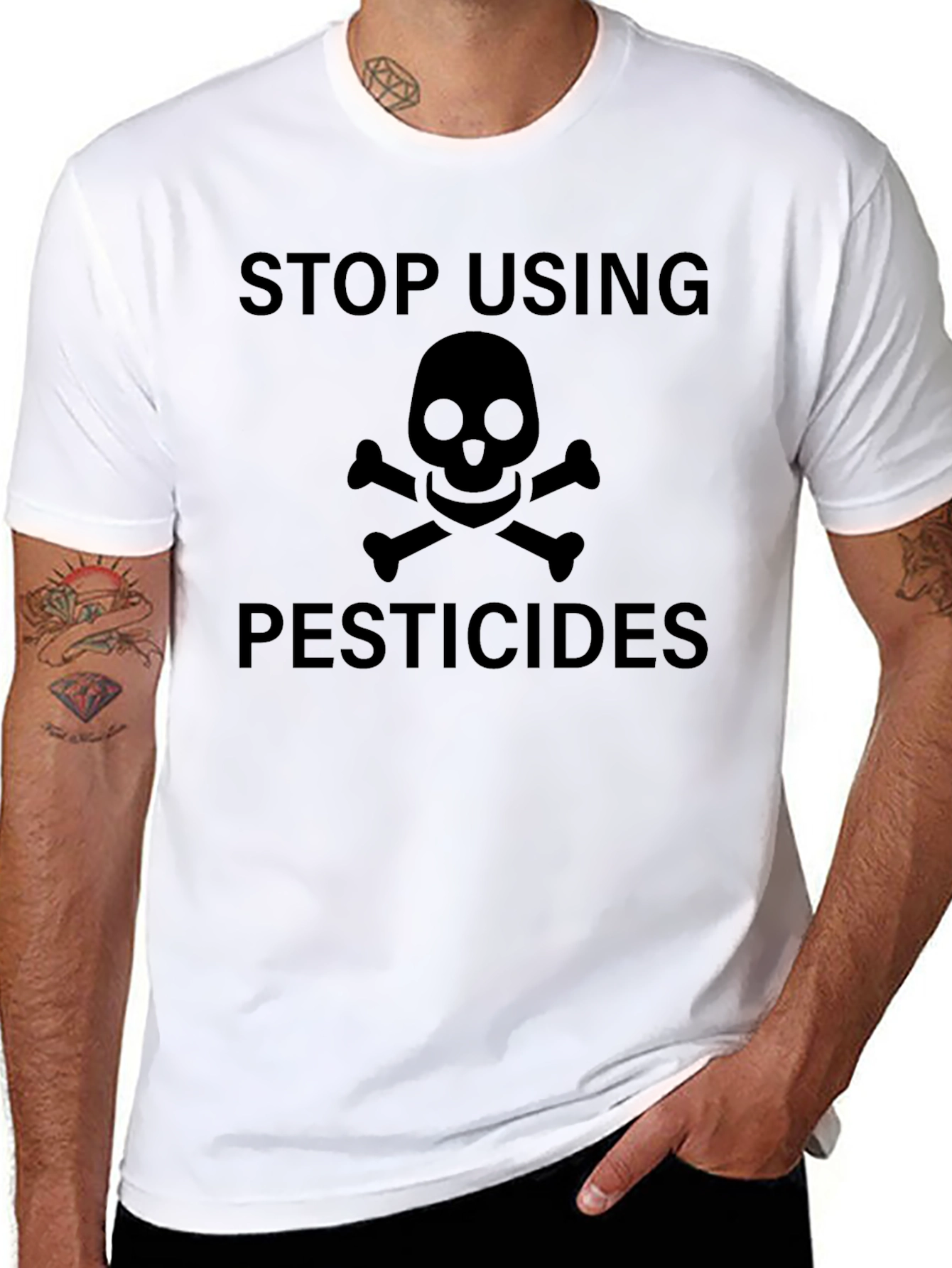 Stop Using Pesticides T-Shirt - Eco Friendly!