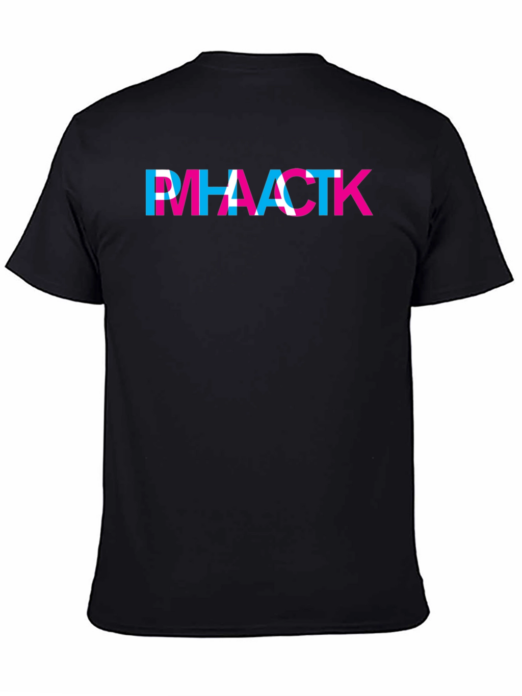 Abstract Letter Graphic Black T-Shirt