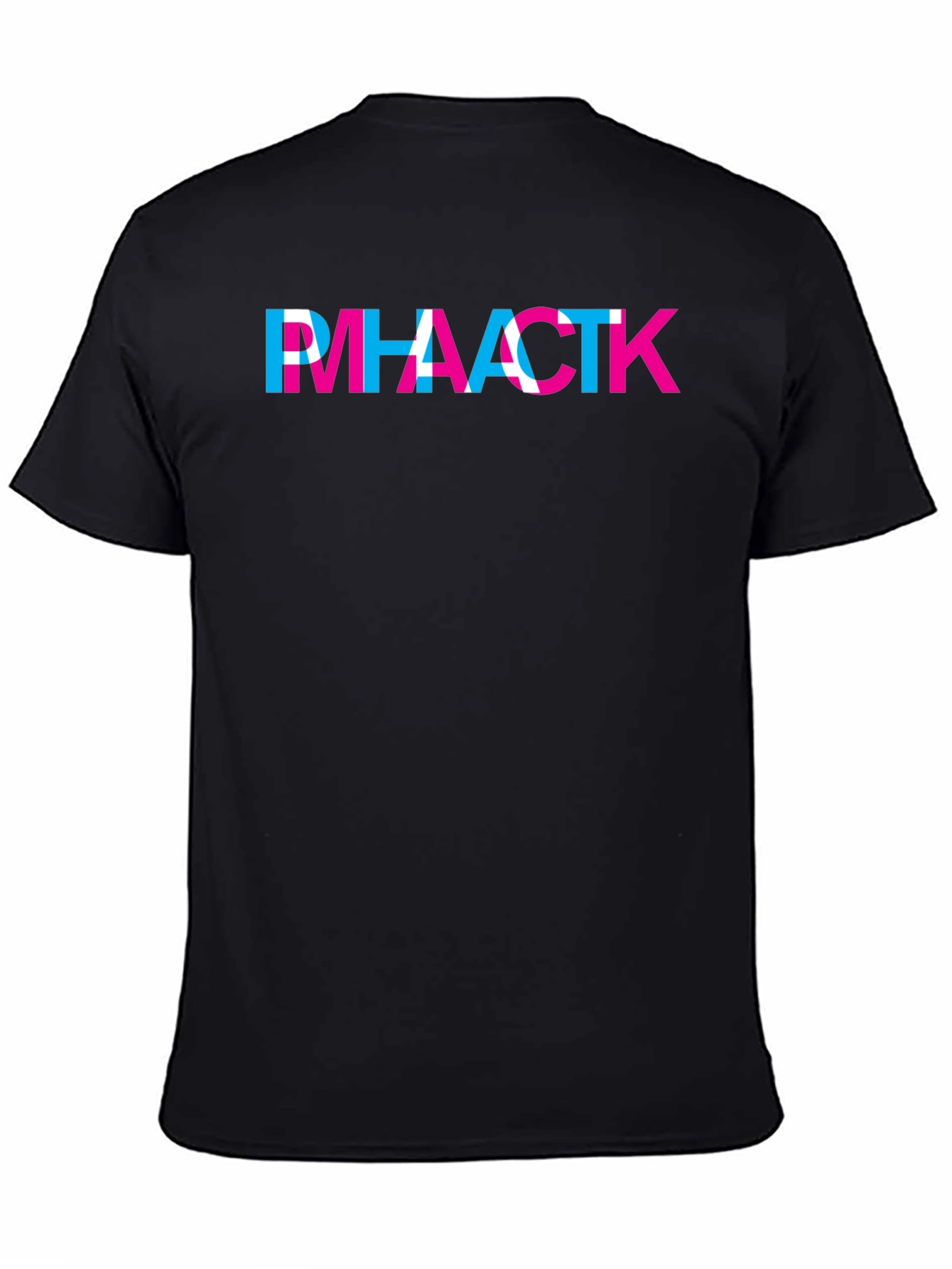 Abstract Letter Graphic Black T-Shirt