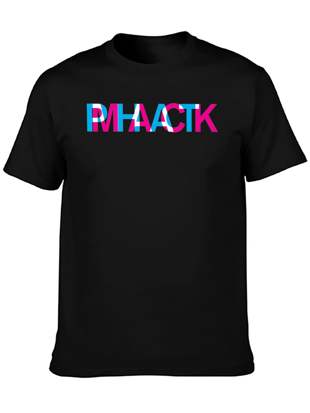 Abstract Letter Graphic Black T-Shirt