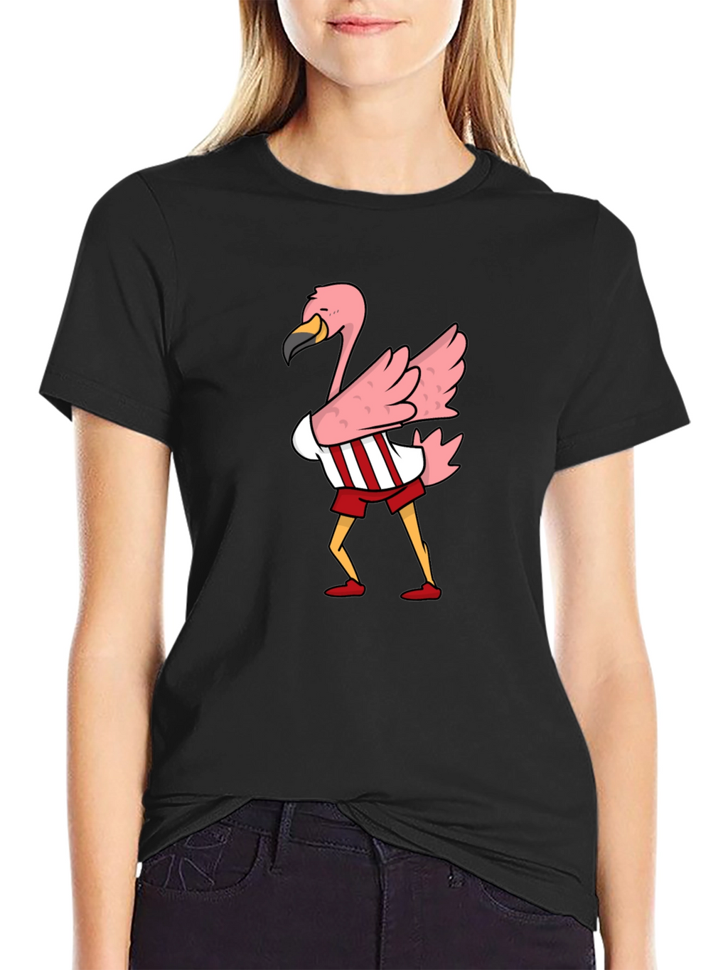 Flamingo Cartoon Graphic T-Shirt