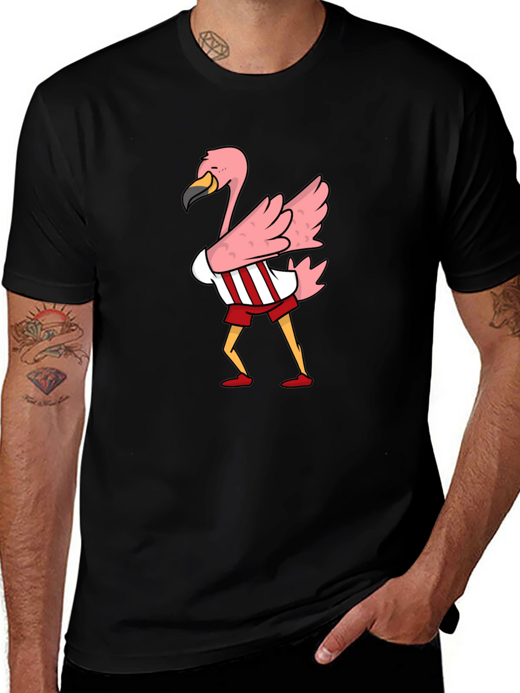 Flamingo Cartoon Graphic T-Shirt