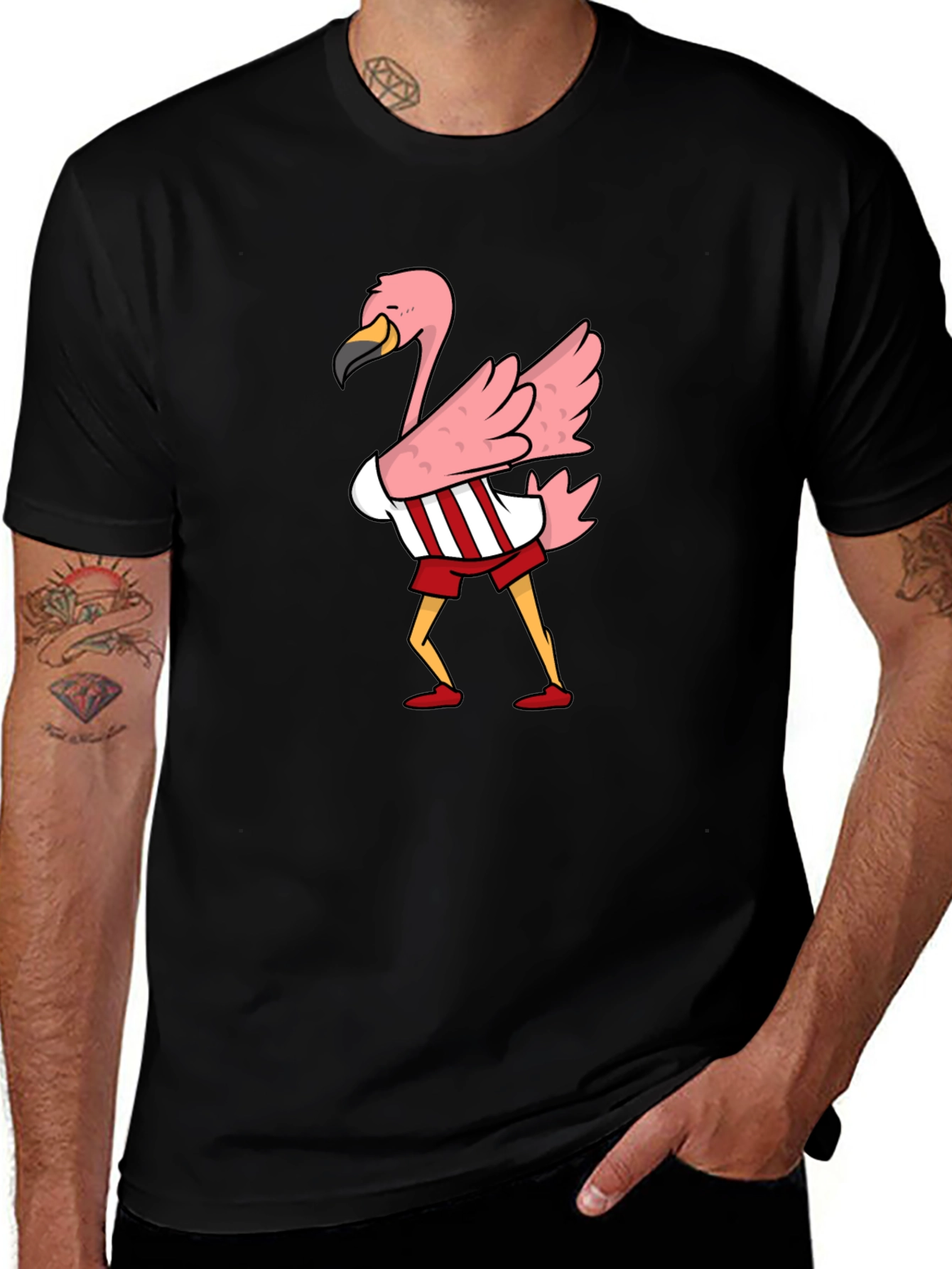 Flamingo Cartoon Graphic T-Shirt