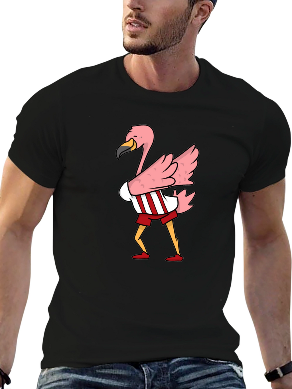 Flamingo Cartoon Graphic T-Shirt