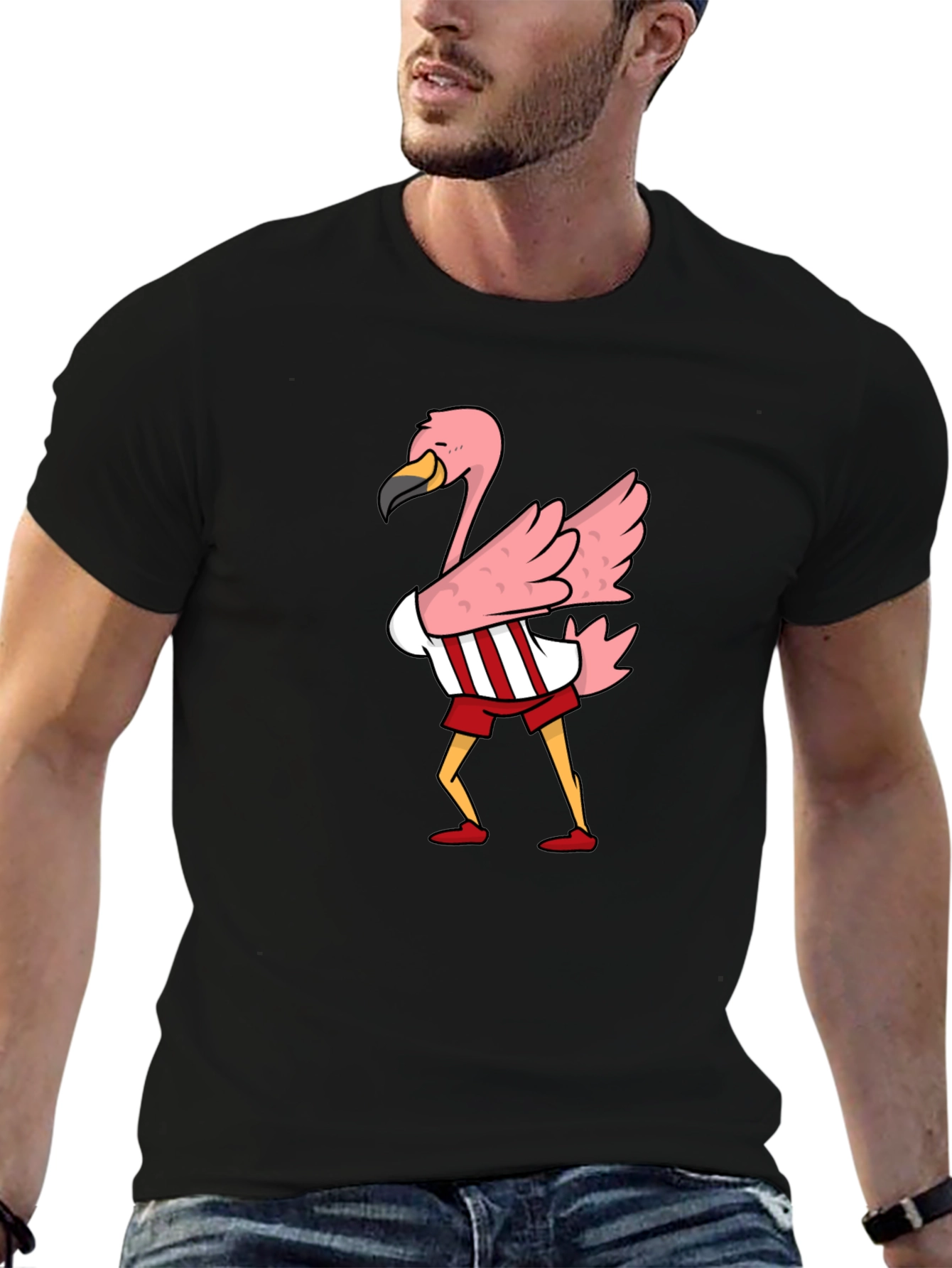 Flamingo Cartoon Graphic T-Shirt
