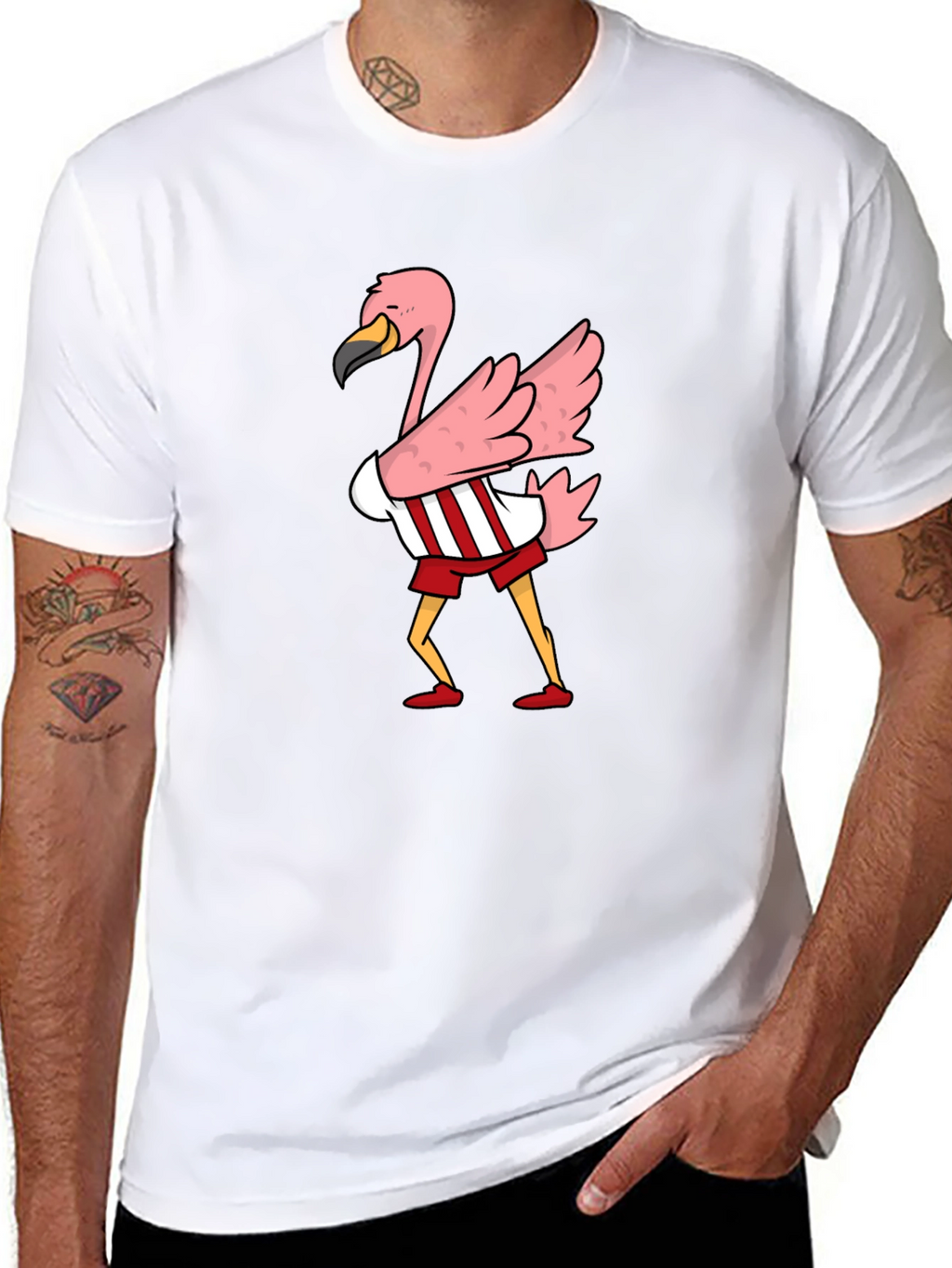 Flamingo Cartoon Graphic T-Shirt