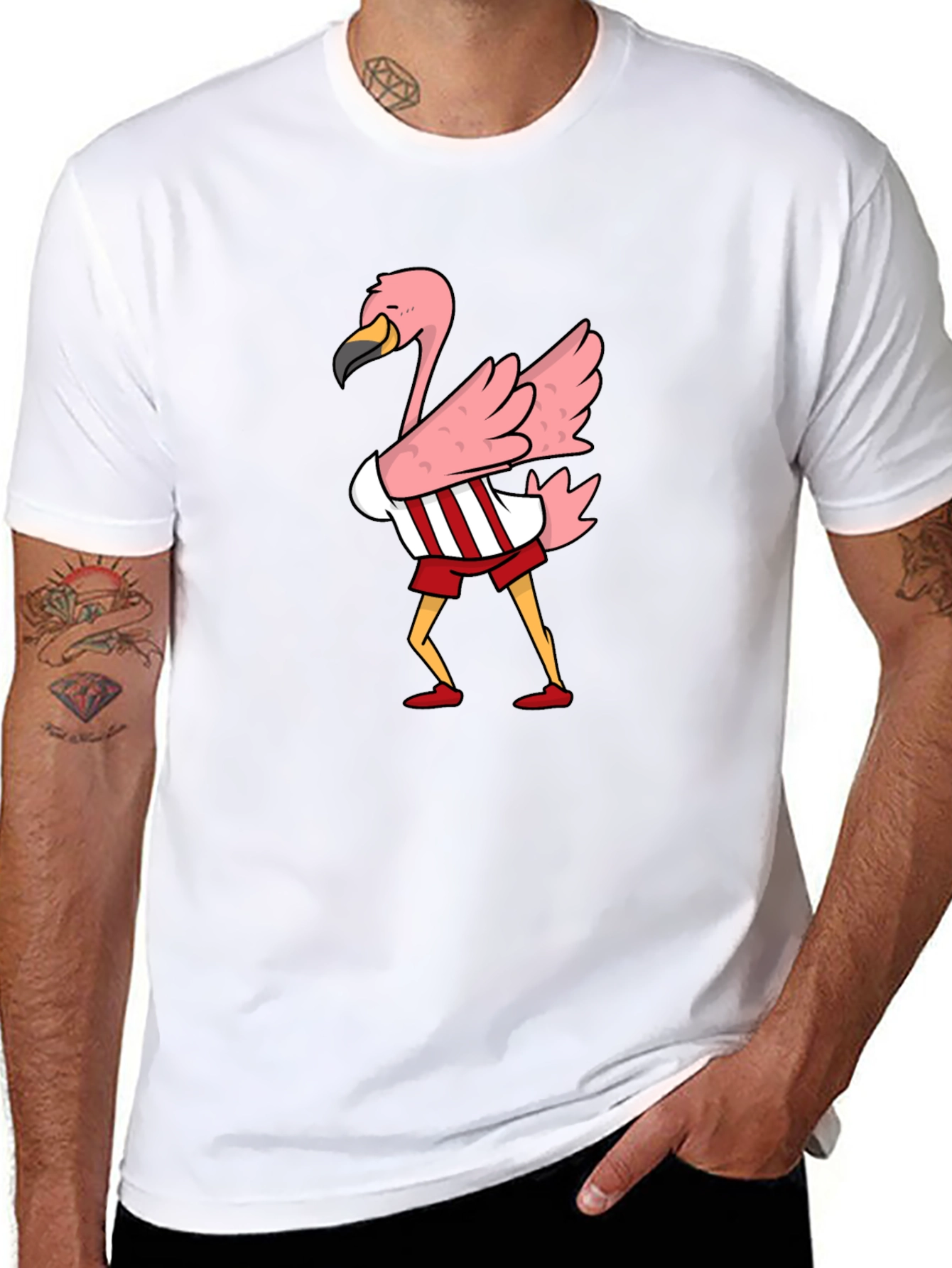 Flamingo Cartoon Graphic T-Shirt