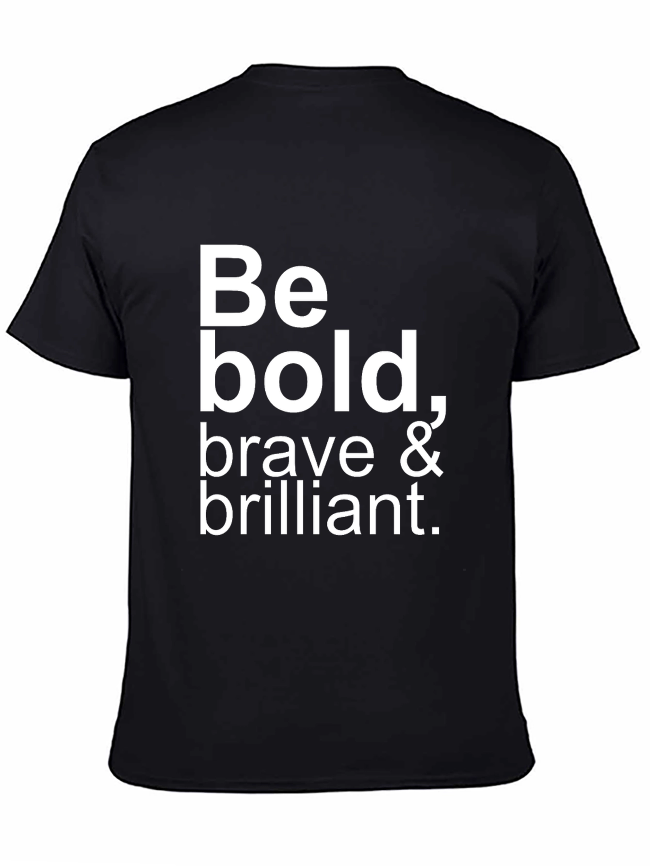 Be Bold Graphic Tee - Black Cotton Blend